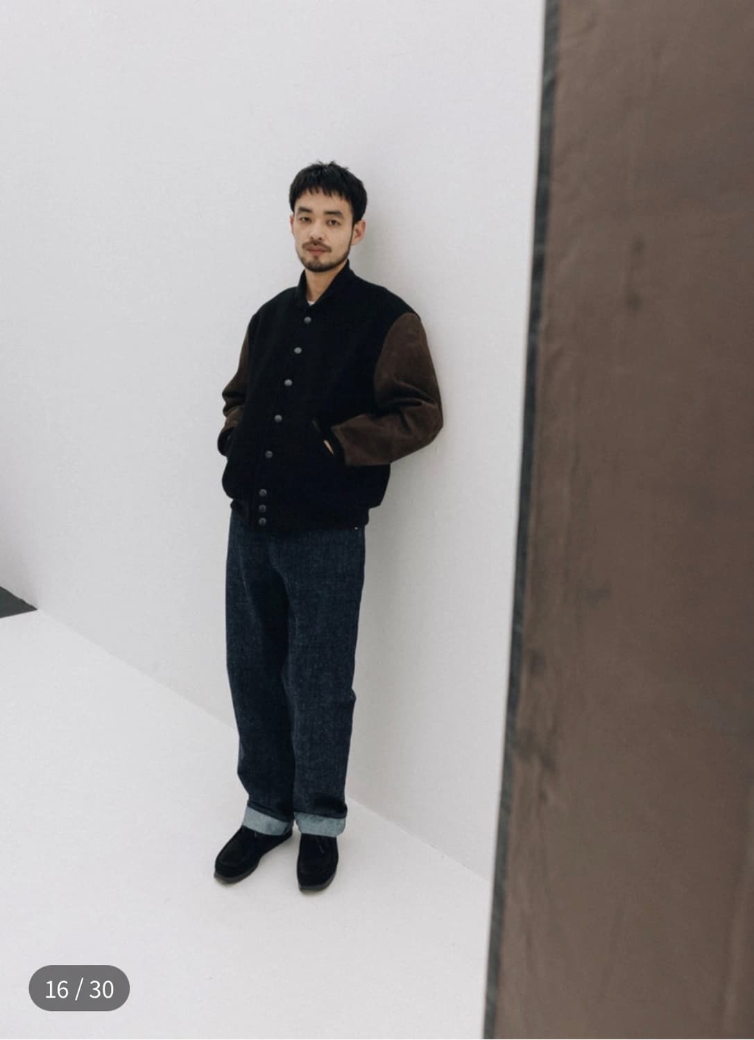  구매합니다) 오토매틱포더피플 바시티 자켓 블랙 2사이즈 상품이미지3