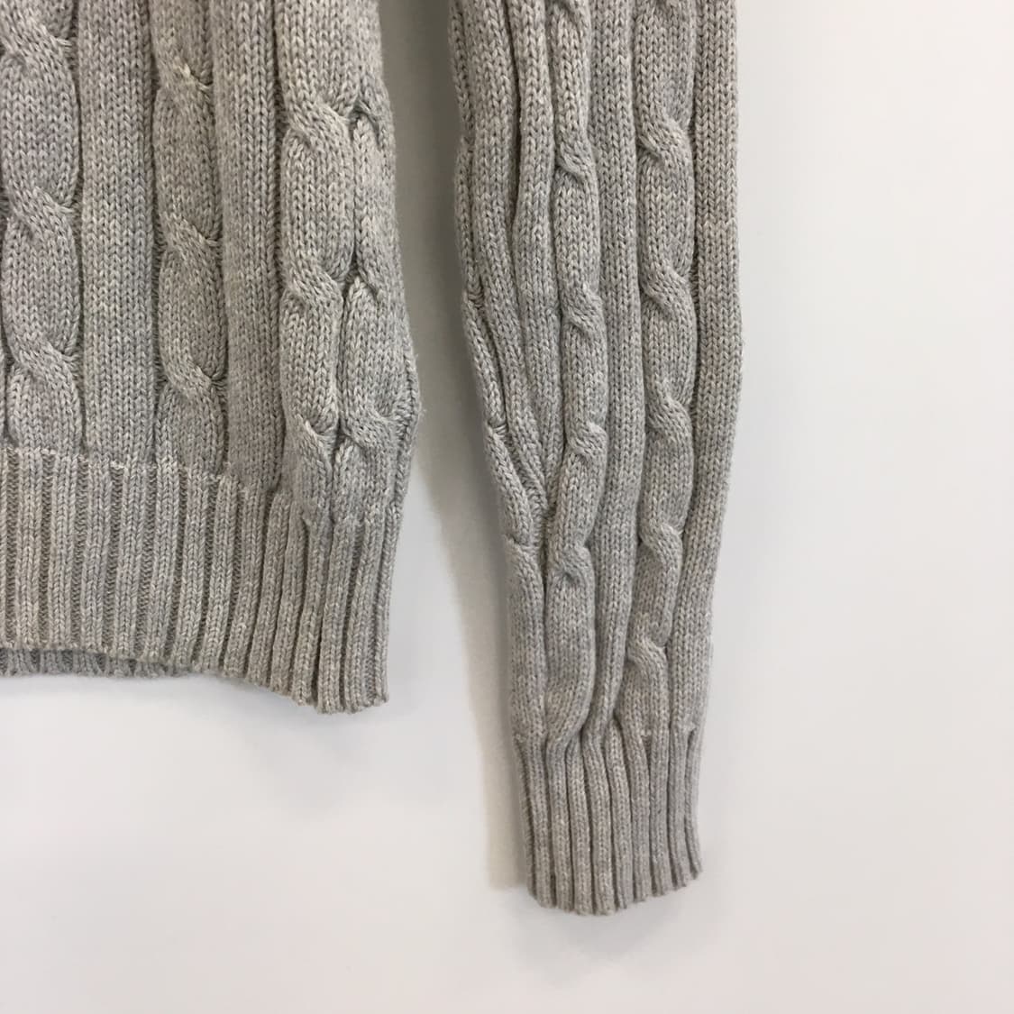 폴로 랄프로렌 상위라인 실버그레이 케이블니트 XS 상품이미지3