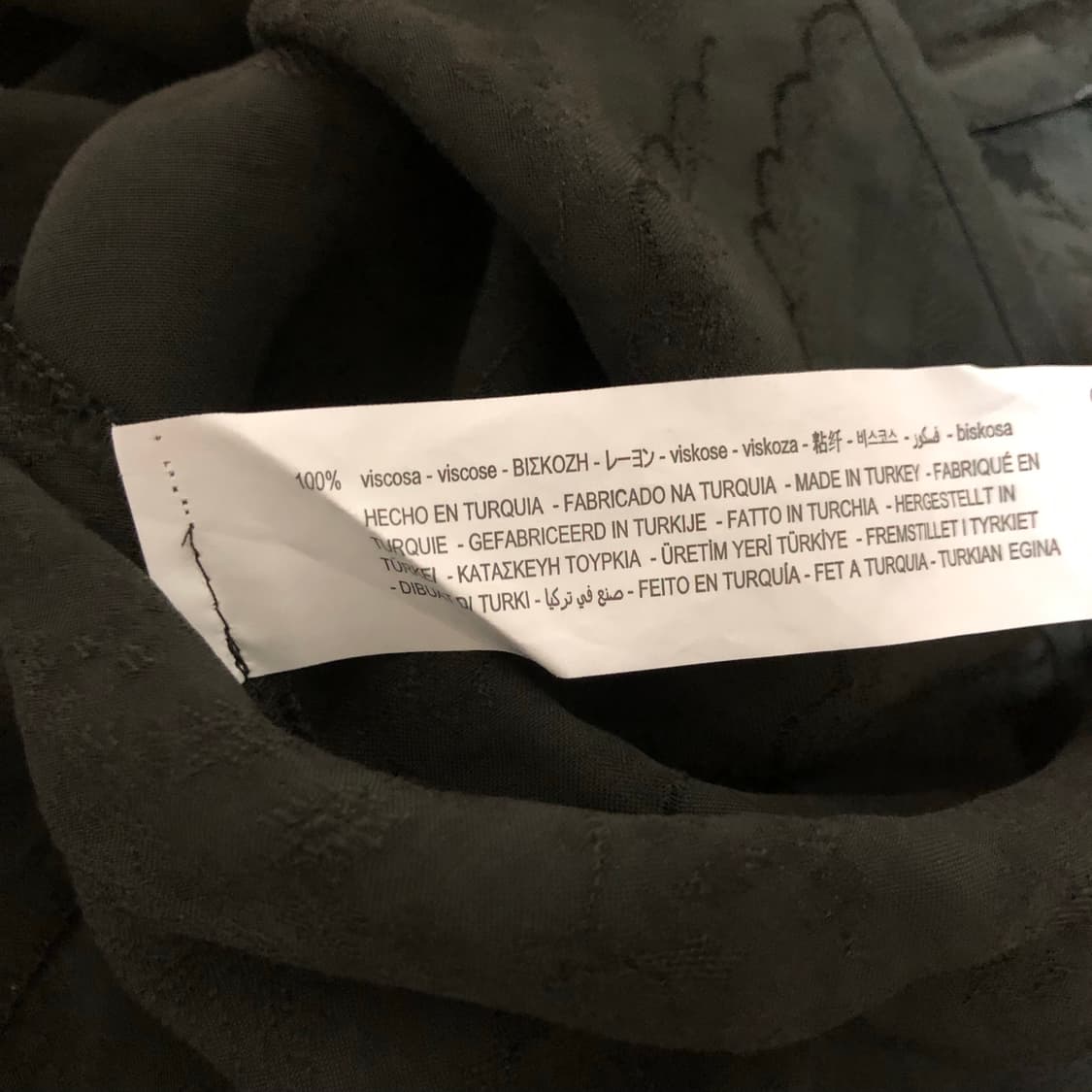 자라 다크 그린 카키 자카드 맥시 드레스 롱 원피스 레이어드 슬리브리스 상품이미지7
