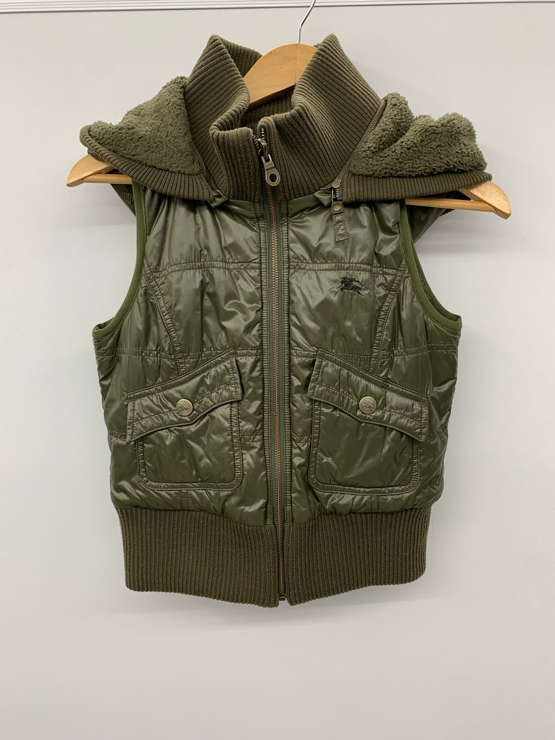 버버리 블루라벨 y2k 리버시블 다운 베스트  상품이미지7