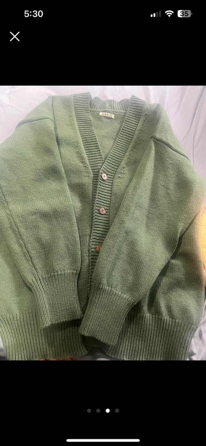 오라리 AURALEE 그린 가디건  4 상품이미지5