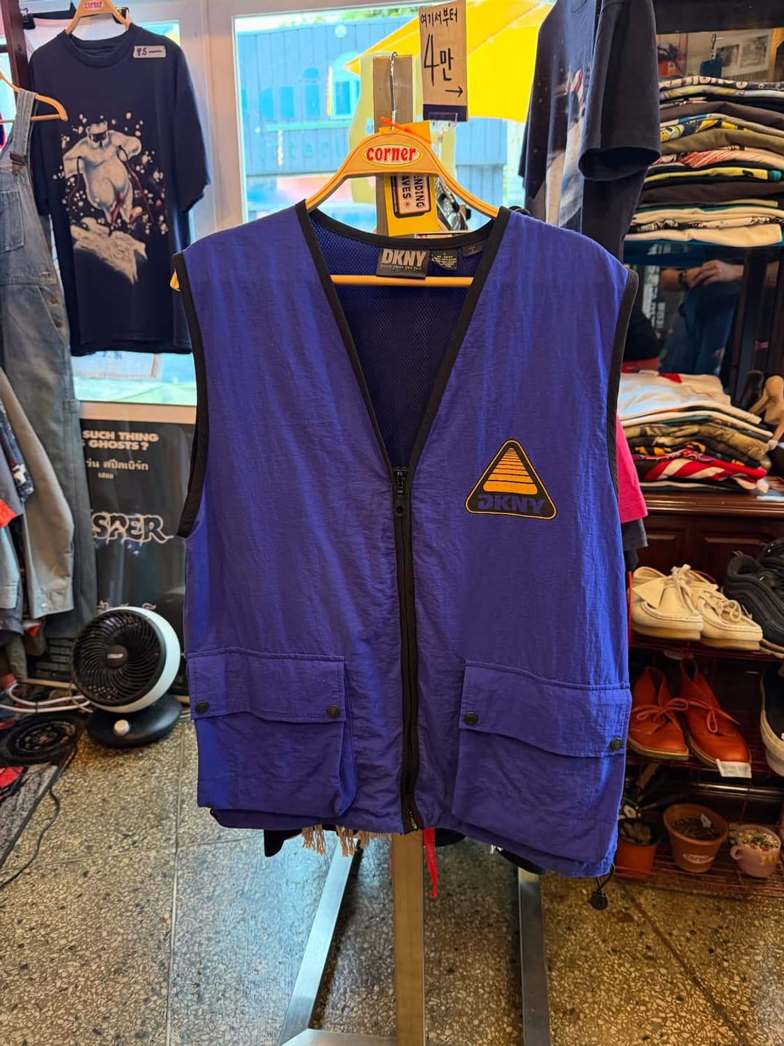 😈DKNY 빈티지 나일론 퍼플 베스트 상품이미지1