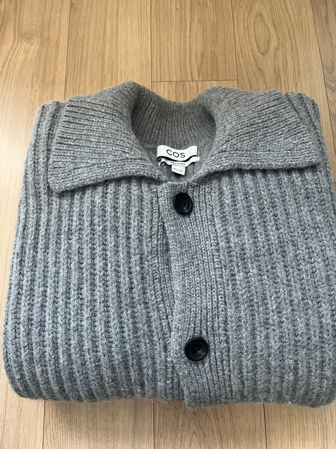 Cos 알파카 리브드 가디건 L 상품이미지2