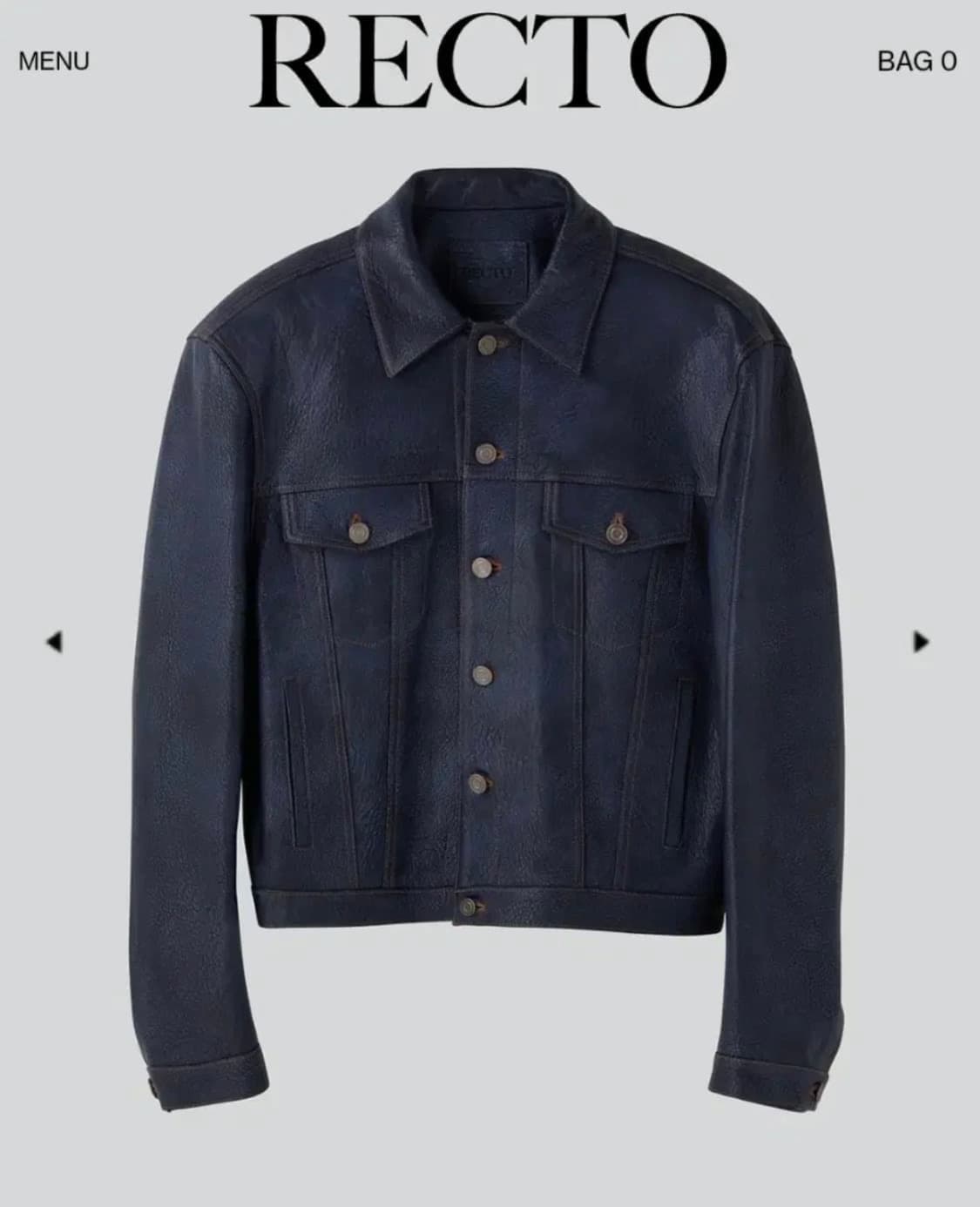 렉토 24FW 빈티지 이펙트 레더 트러커 상품이미지1