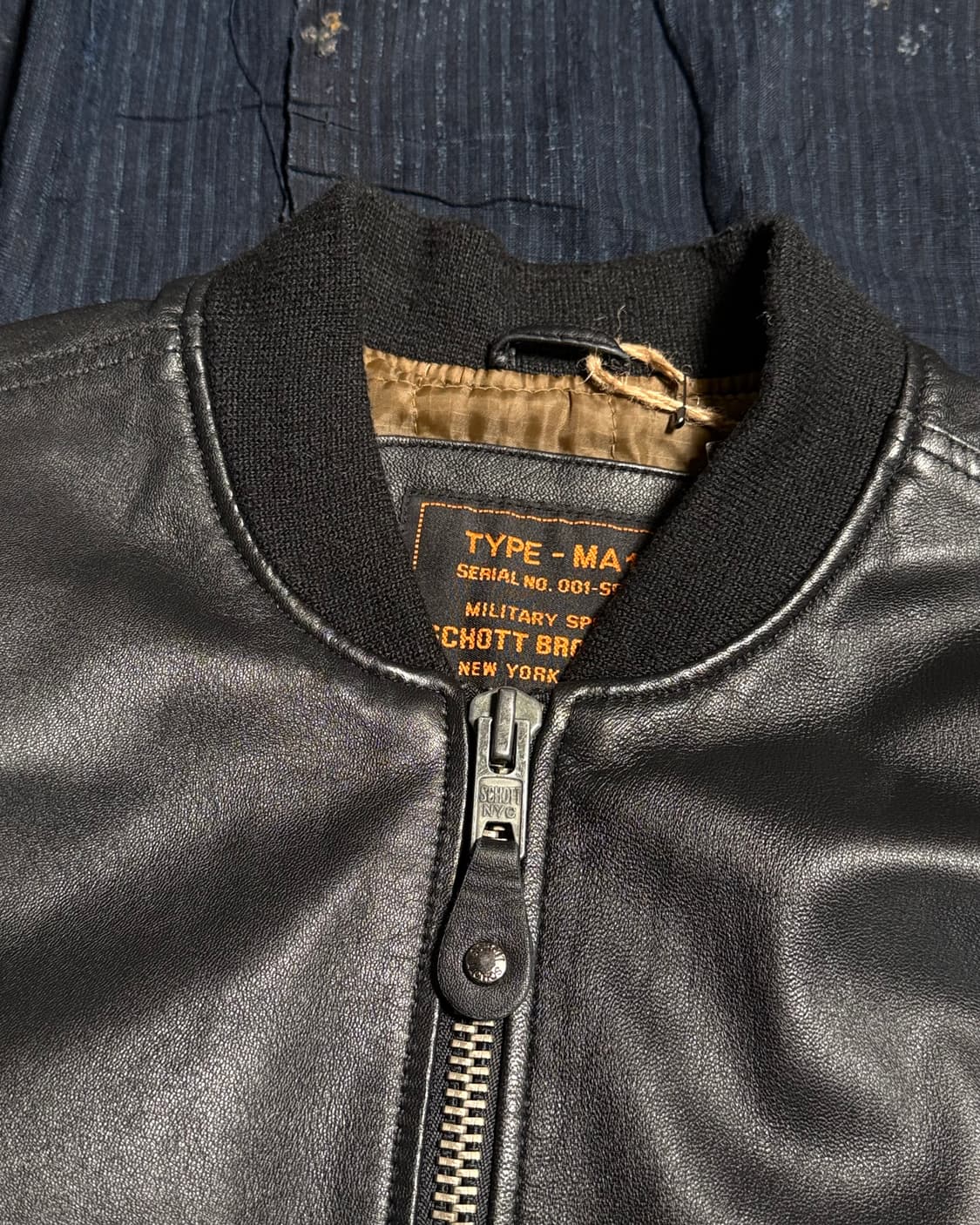 쇼트 램스킨 타입 MA-1 봄버자켓 L 상품이미지2