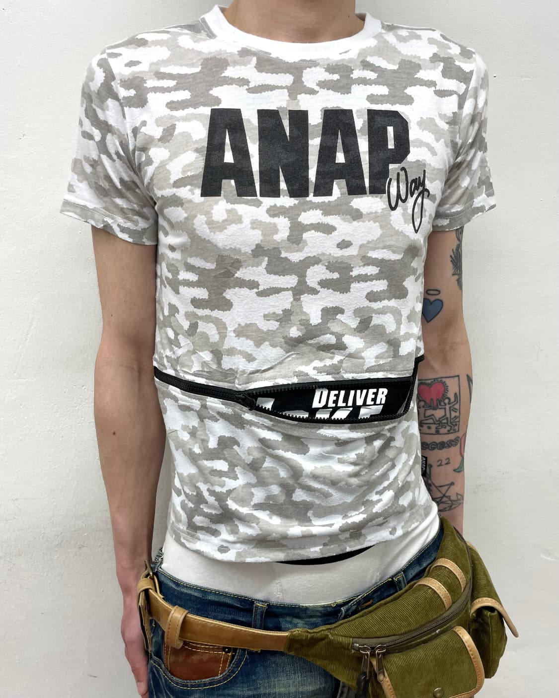 anap camouflage zipper t-shirt  상품이미지3