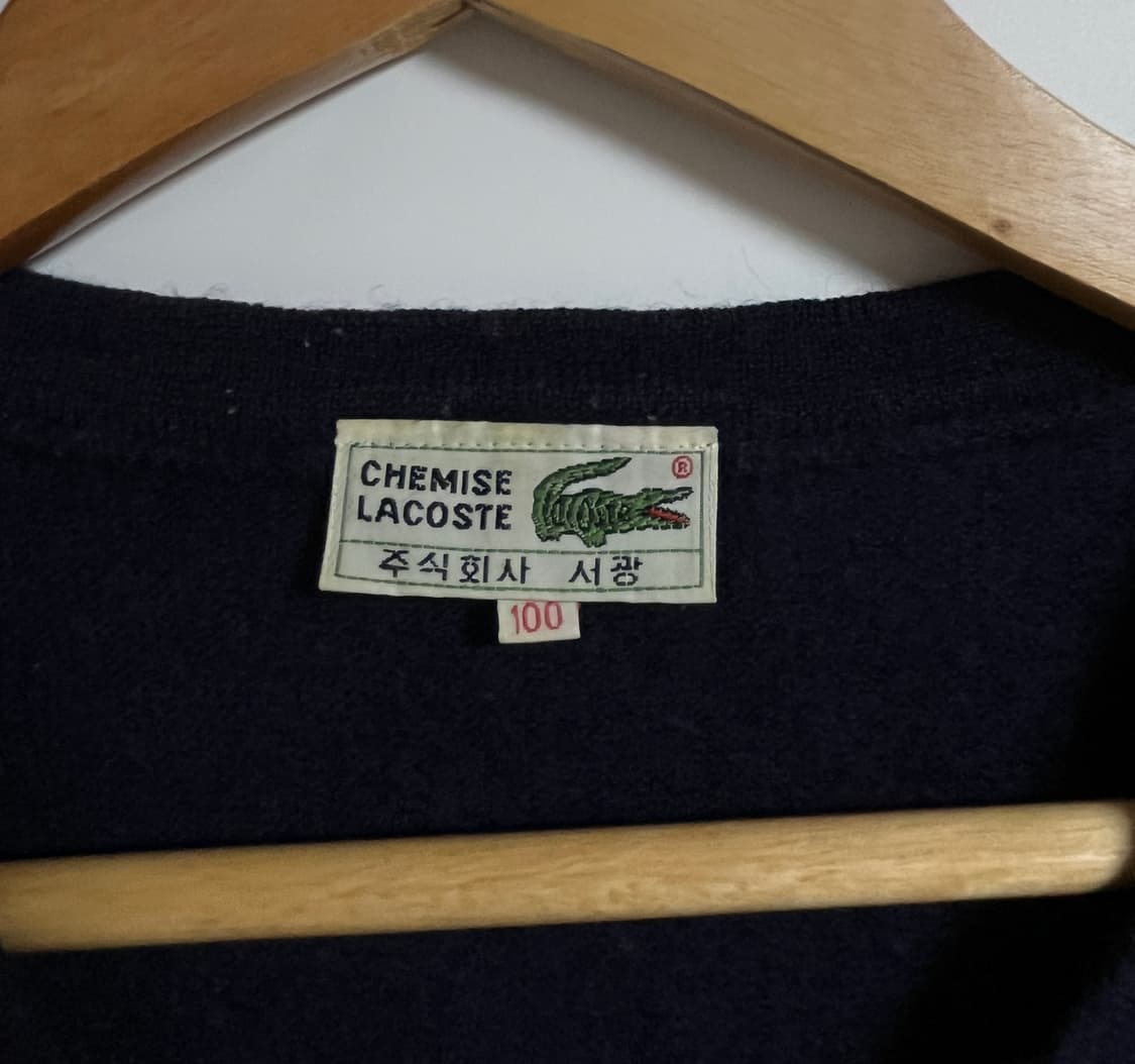 공용 라코스테 모 네이비 브이넥 크롭 니트 스웨터 100 상품이미지5