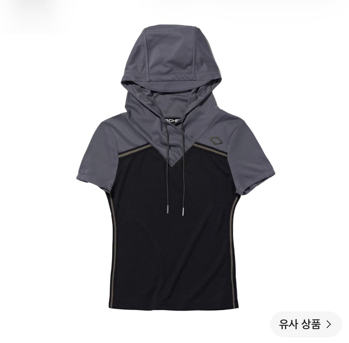 미스치프 셔링 후드 저지 탑 블랙 상품이미지1