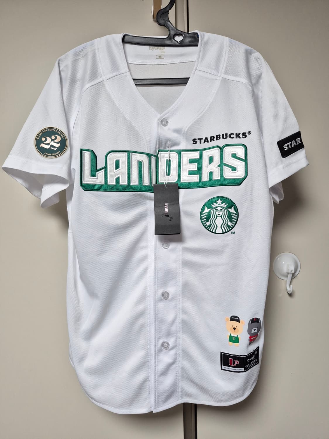 SSG 랜더스 스타벅스 에디션 유니폼 95사이즈 새상품 상품이미지1