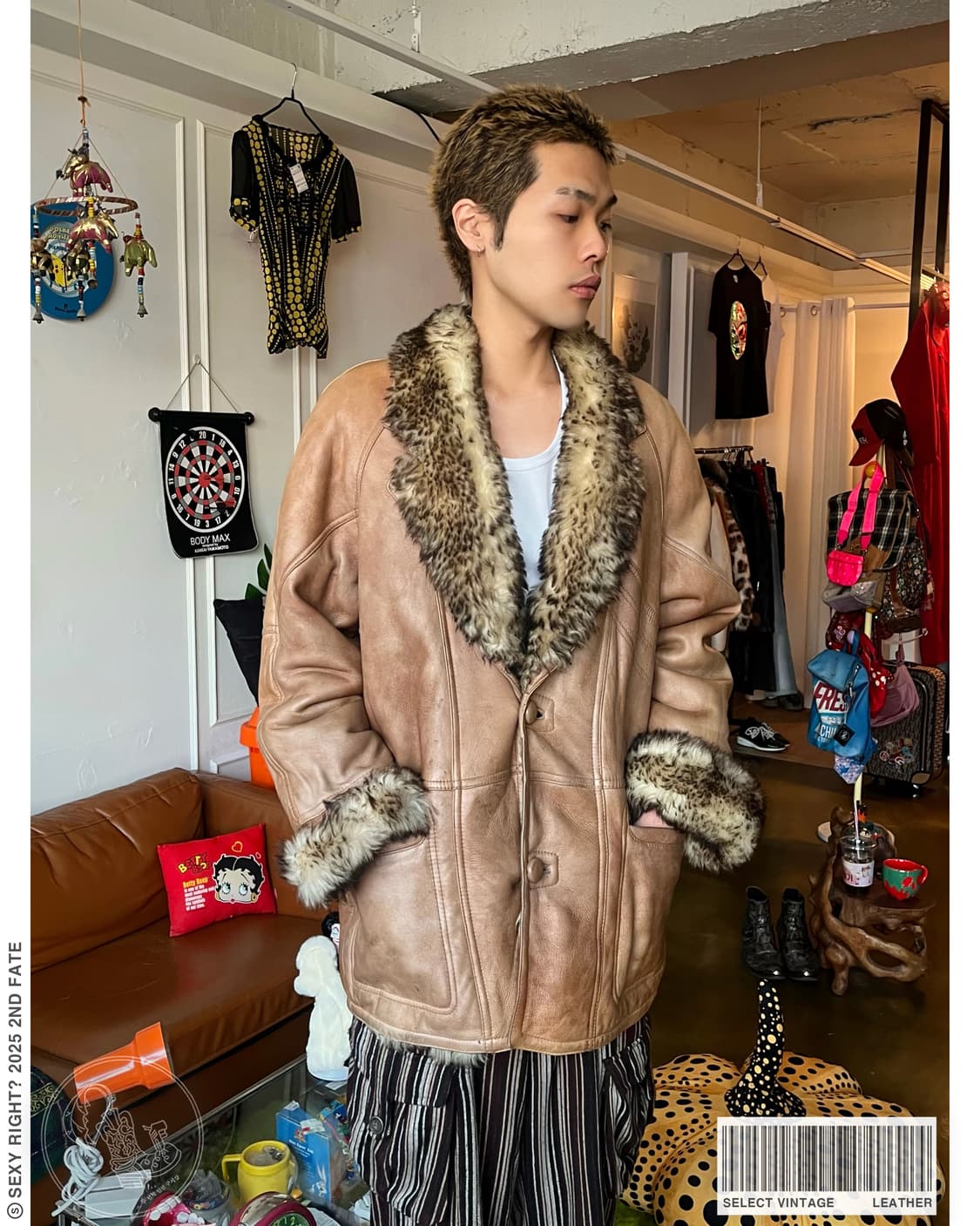 1990s Real Mouton Leather Mustang Coat 상품이미지1