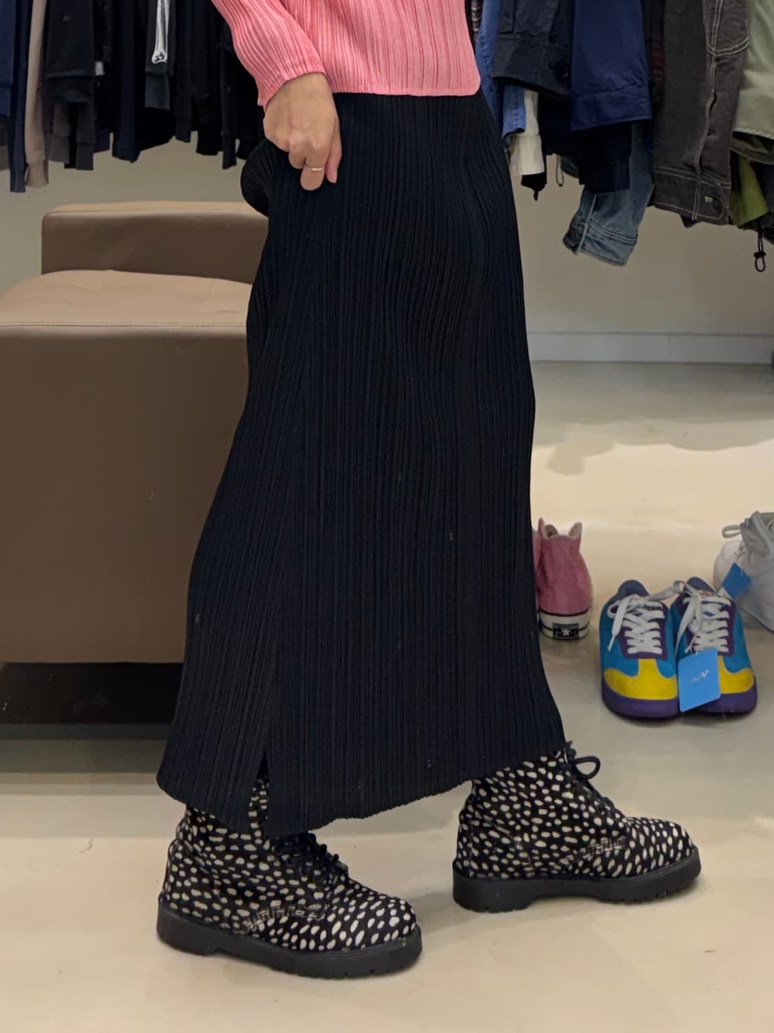 플리츠 플리즈 롱 스커트 상품이미지6