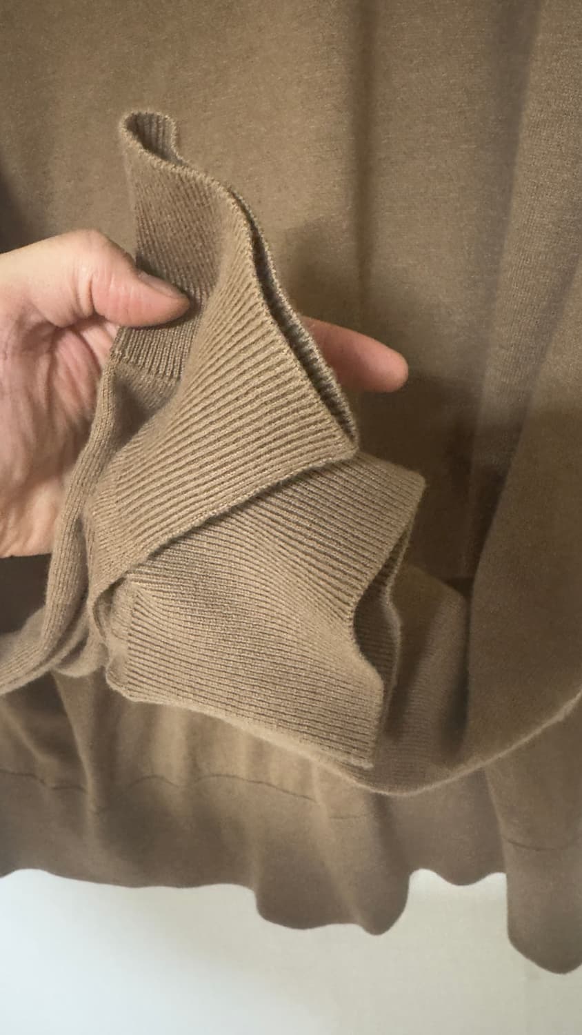 [XXL] 버버리 반집업 엘보 패치 캐시미어 니트 상품이미지4