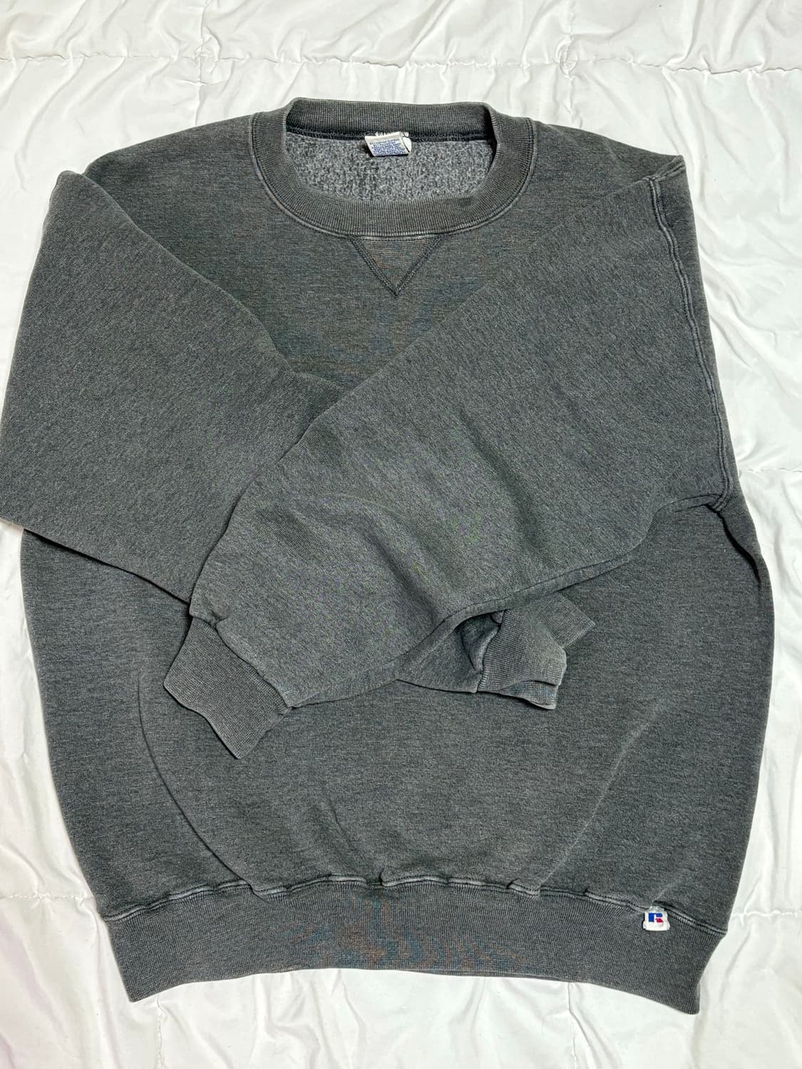 [L] USA 러셀 빈티지 스웻 맨투맨 90s 그레이 상품이미지3