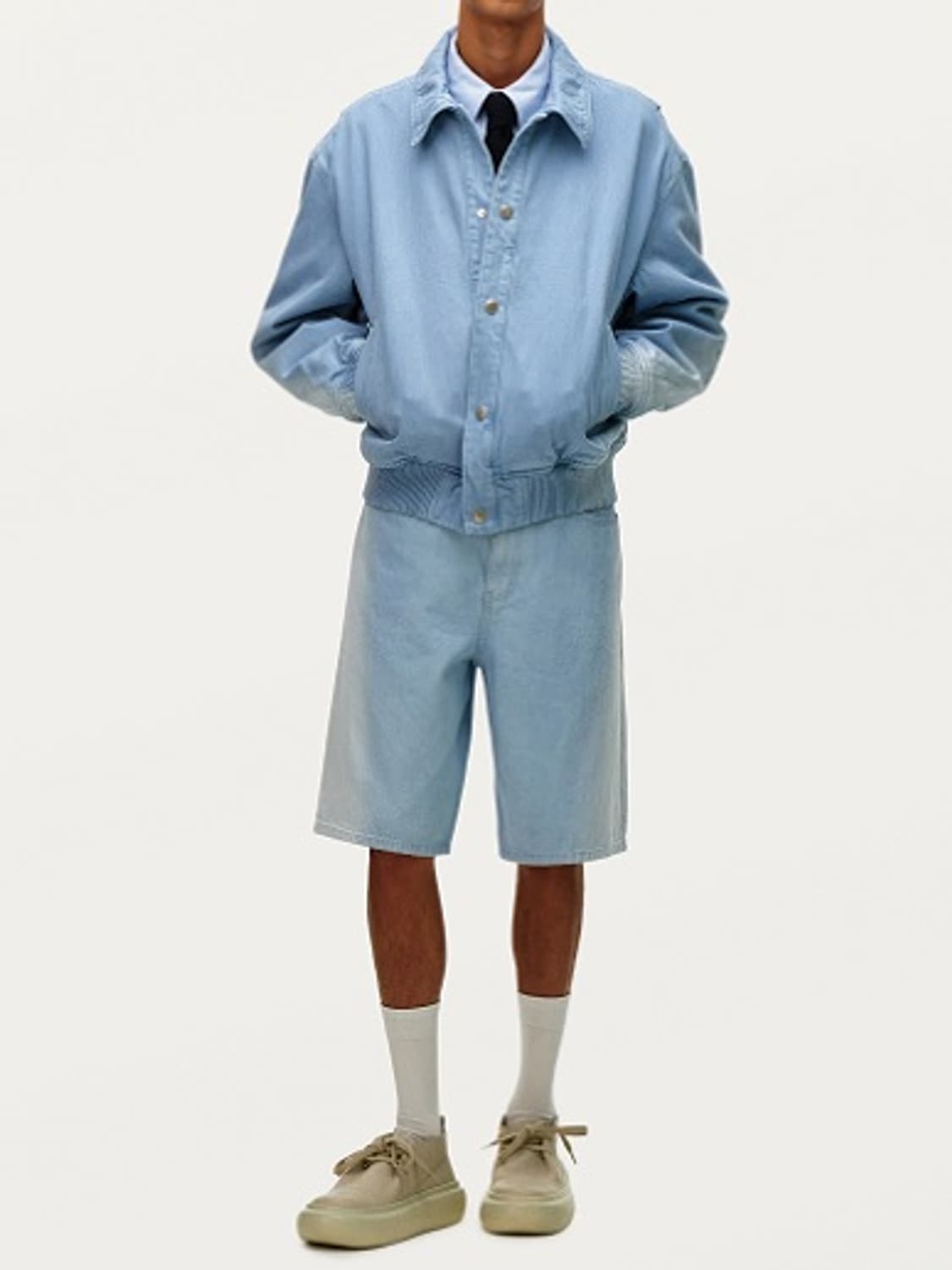 솔리드옴므 24ss 스카이블루 워시드 데님 자켓 50사이즈 상품이미지10