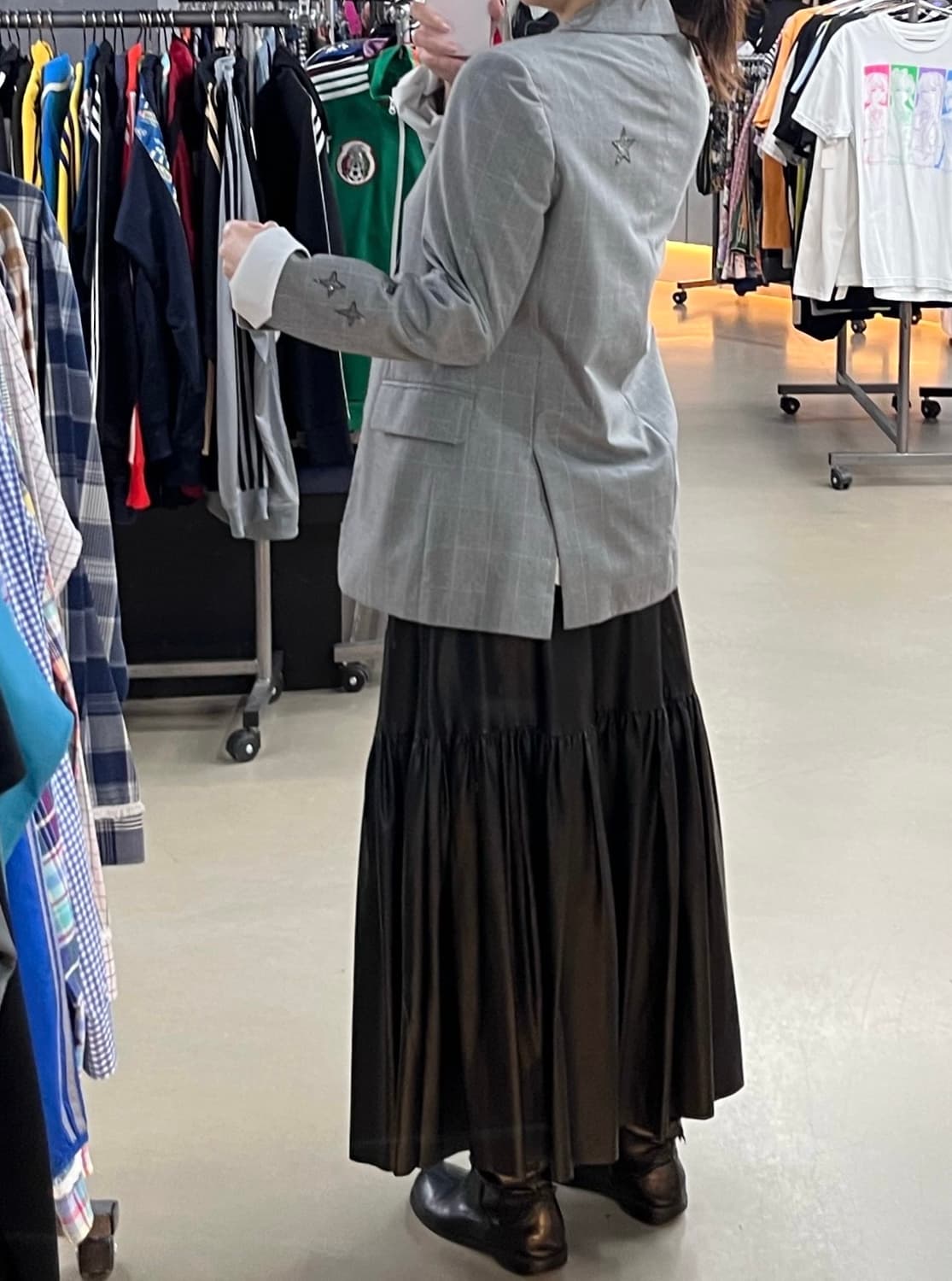 쟈딕앤볼테르 블레이저 마르니 반팔 마르니 레더 롱스커트 코디세트 상품이미지3