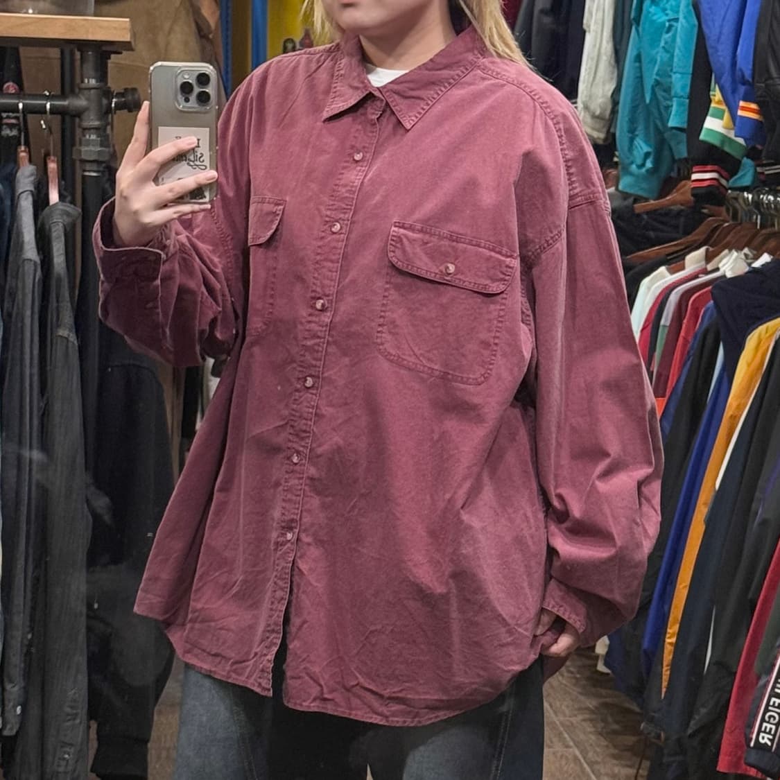 [HI] 칼하트 긴팔셔츠 버건디 상품이미지4