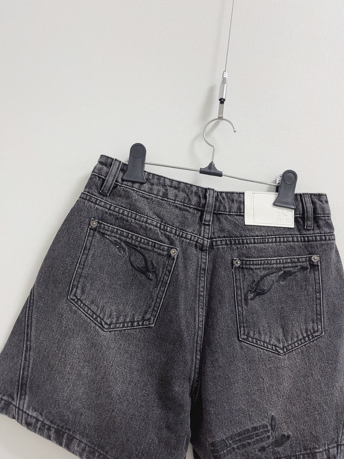 르수기 아뜰리에 자수 데님 쇼츠 상품이미지5