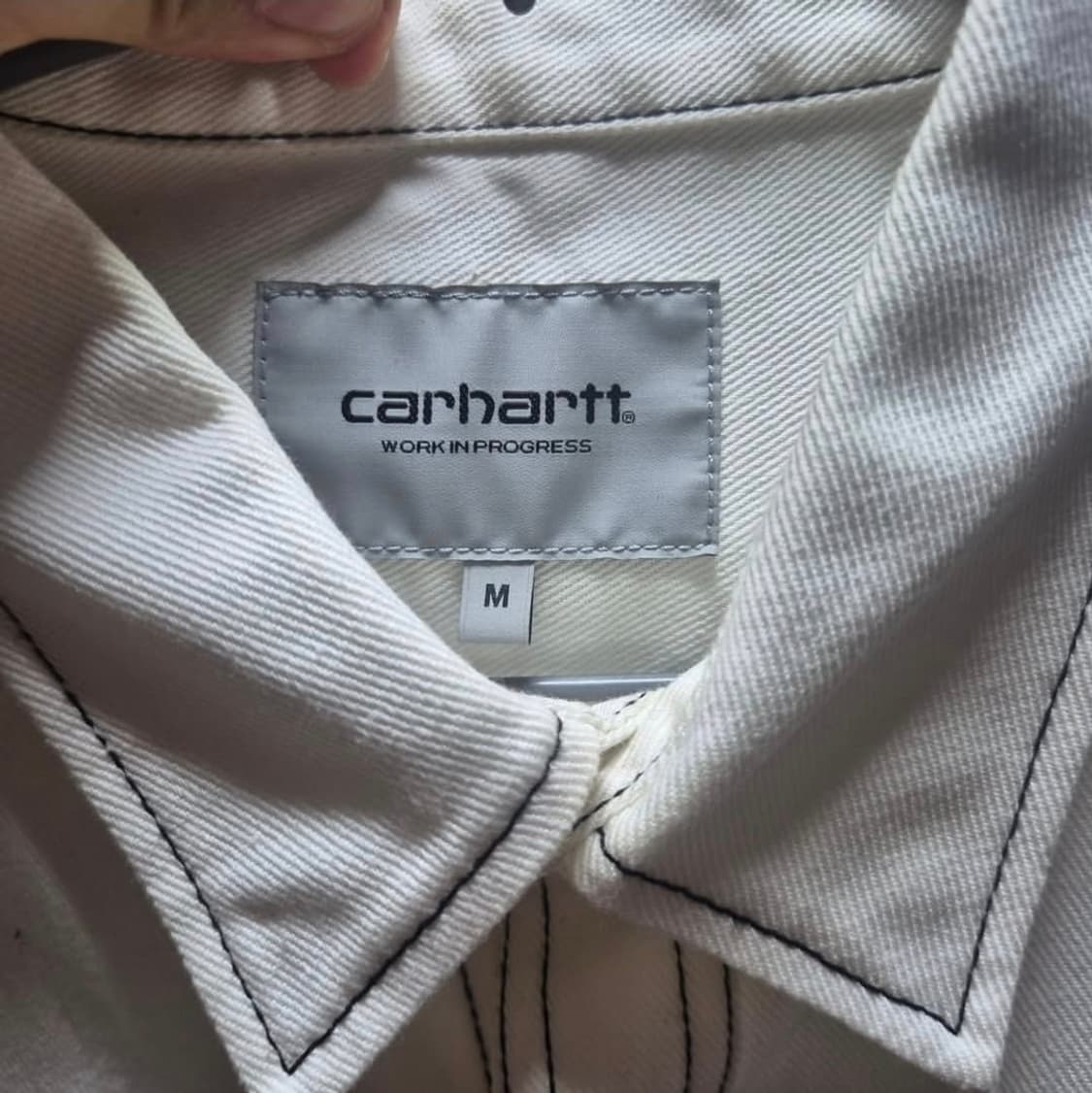 칼하트 WIP 초크 데님 워크 셔츠 화이트 M 상품이미지2