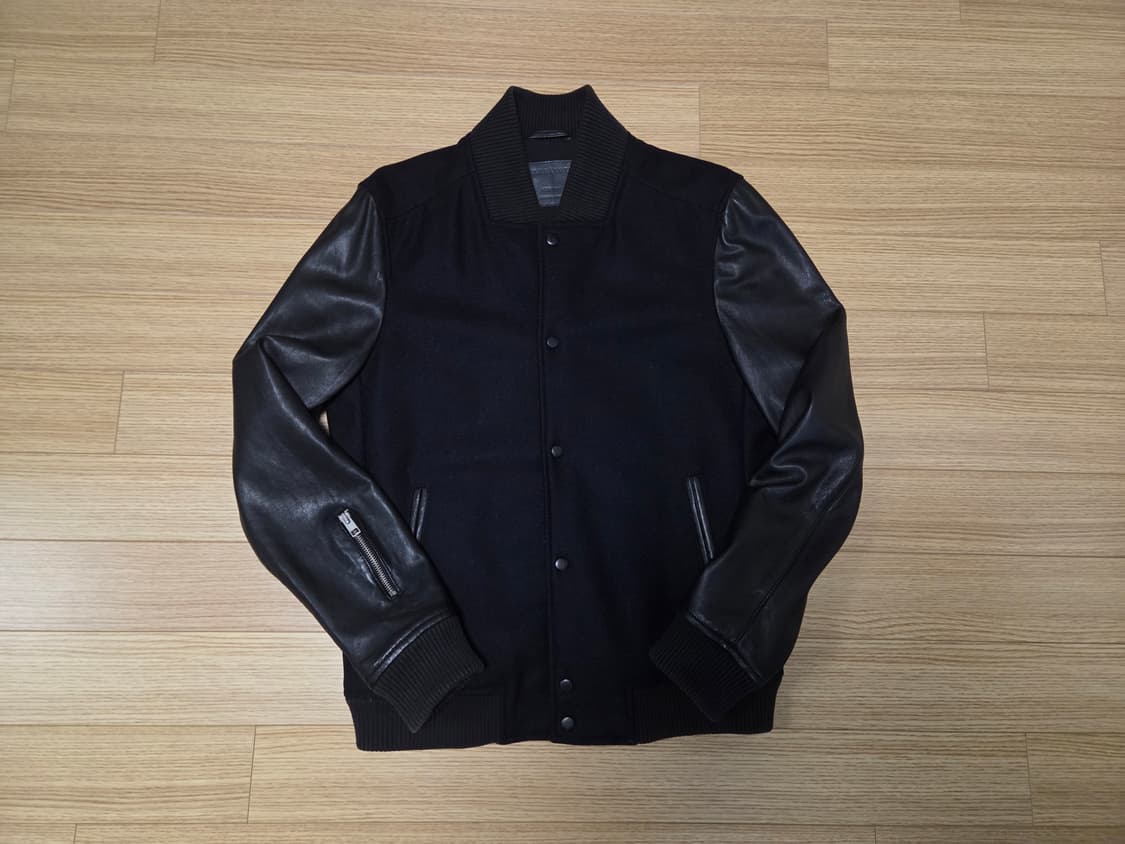 올세인츠  마일로 레더 슬리브 스타디움 보머 자켓 상품이미지1