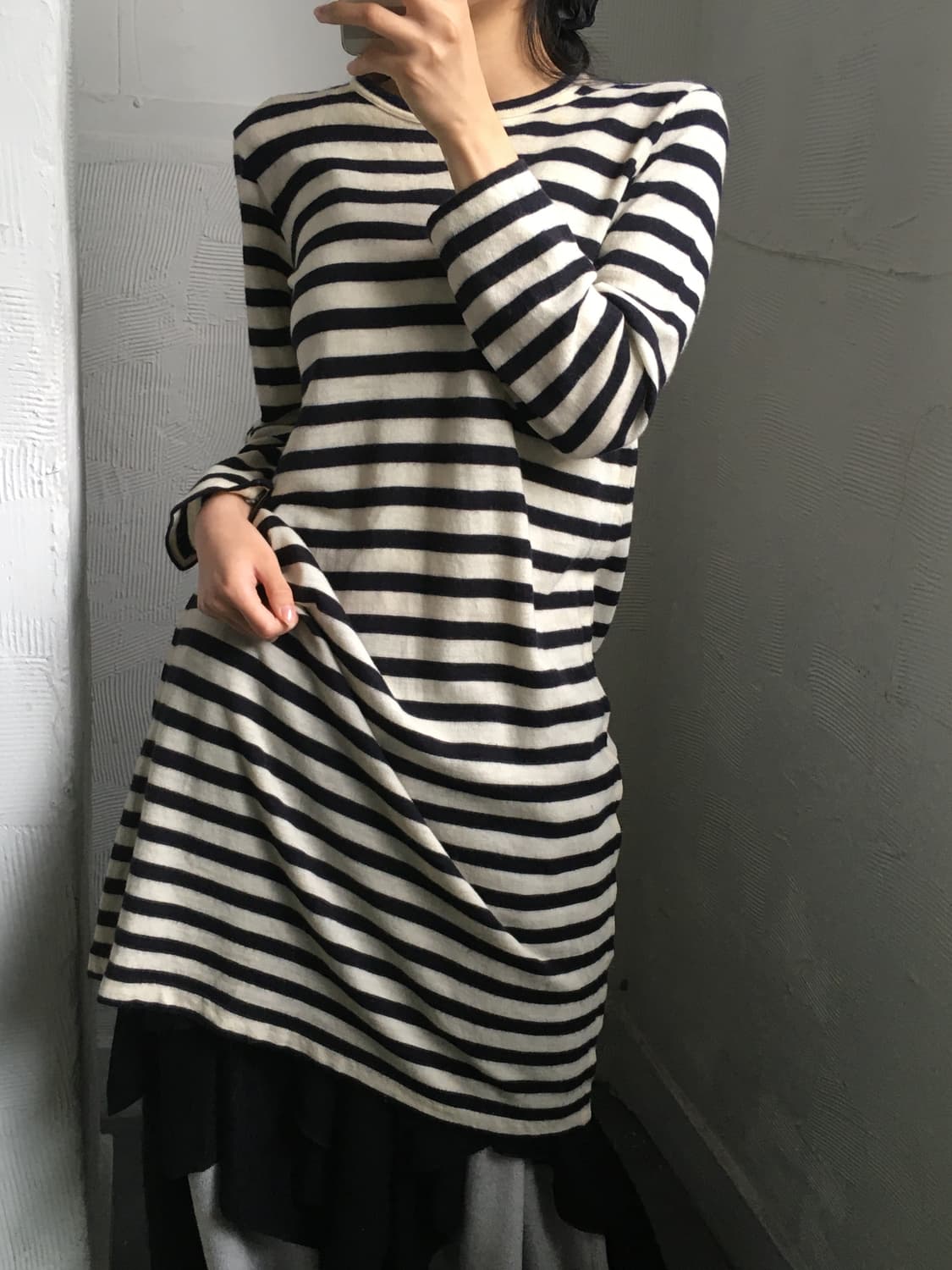 CDG tricot 꼼데가르송 트리콧 단가라 울 원피스  상품이미지1