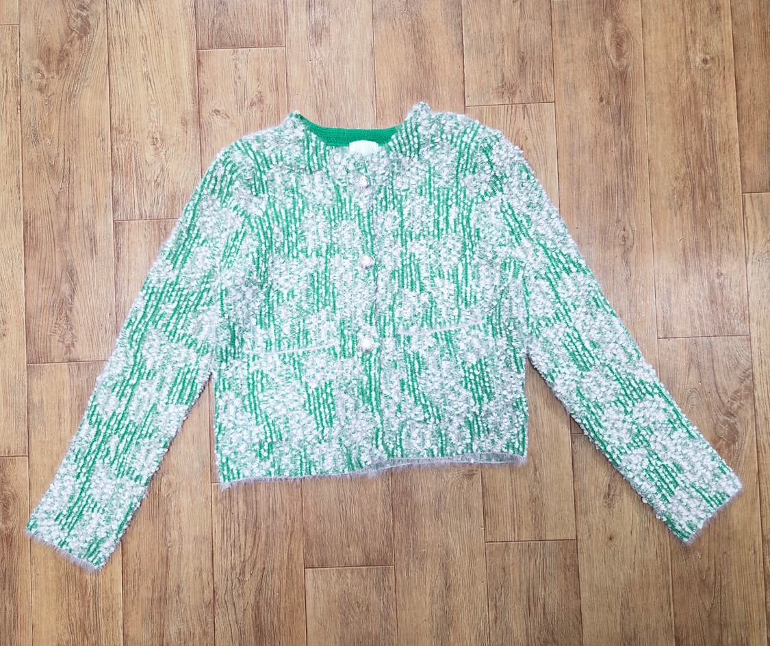 더베이지스(THE BEIGES) 레테 트위드가디건 55-66 새상품 상품이미지3