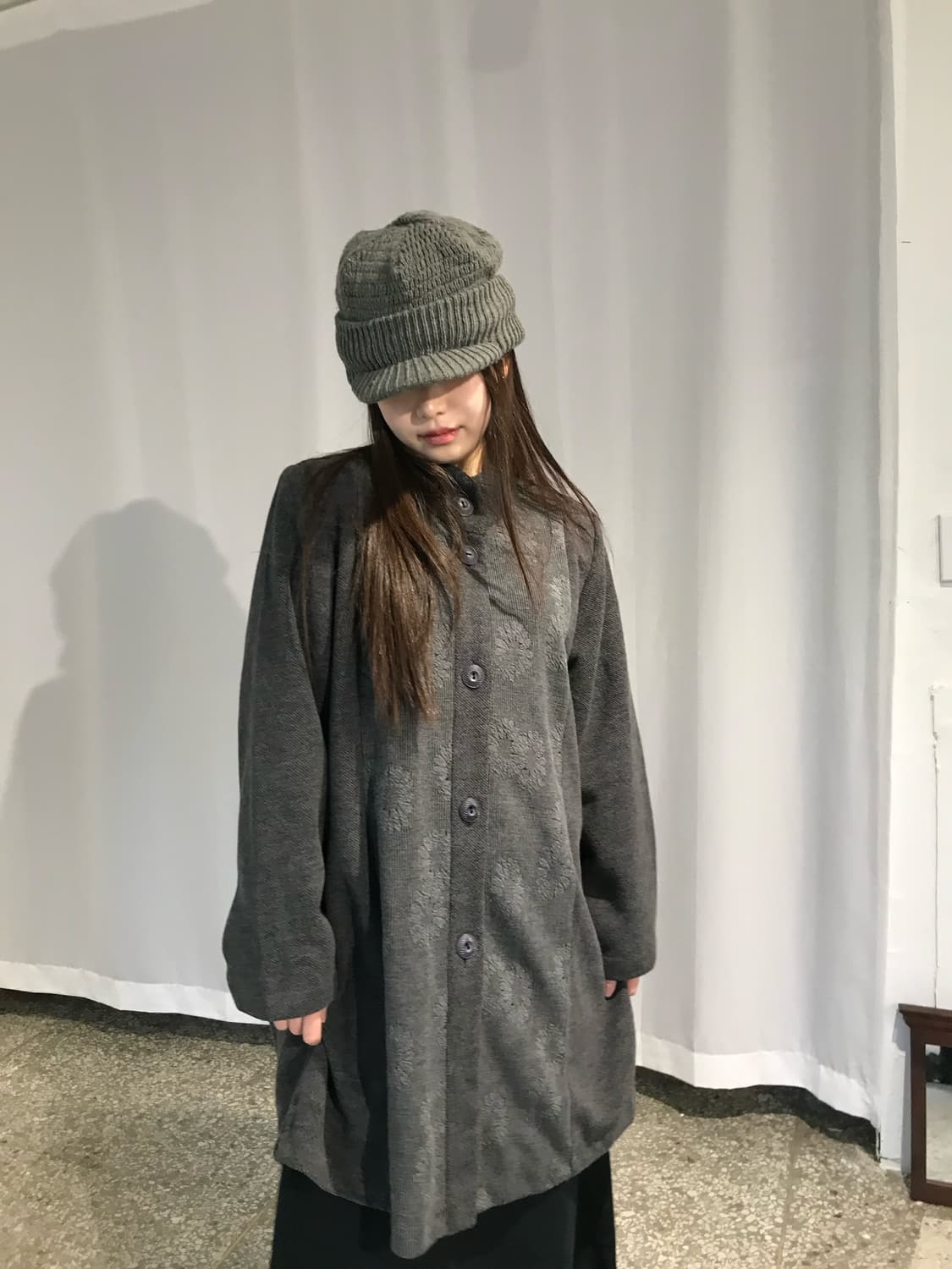 차콜 패턴 코트 자켓  상품이미지4