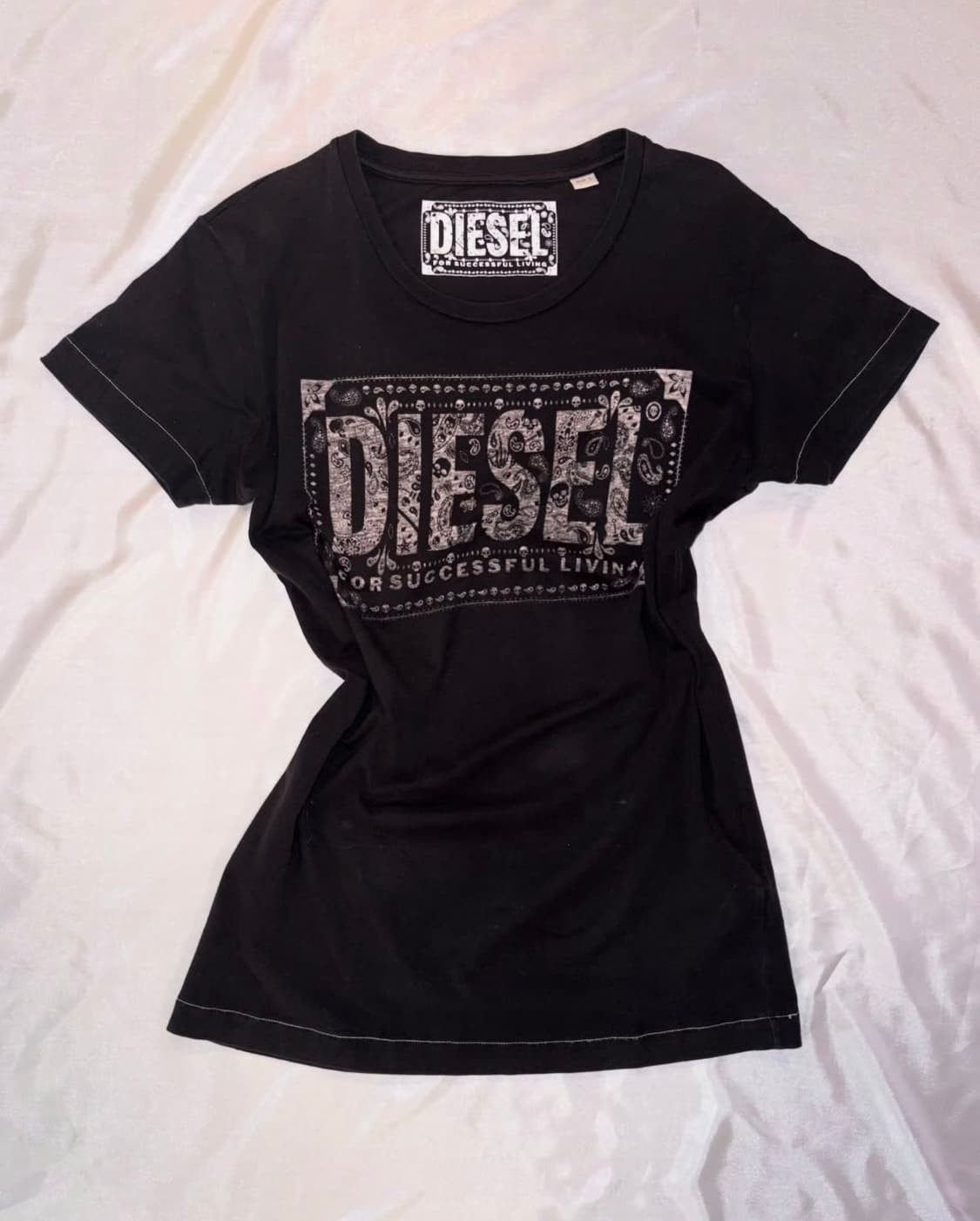 디젤 반팔 티셔츠 DIESEL Paisley Short Sleeve 상품이미지2