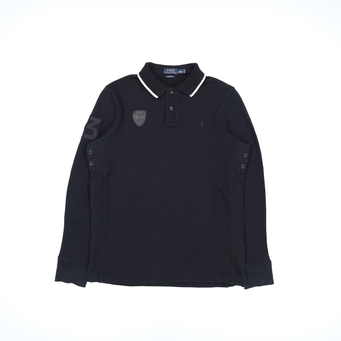 [L] 신형 폴로 랄프로렌 커스텀핏 가죽패치 긴팔 카라티 N7066 상품이미지1