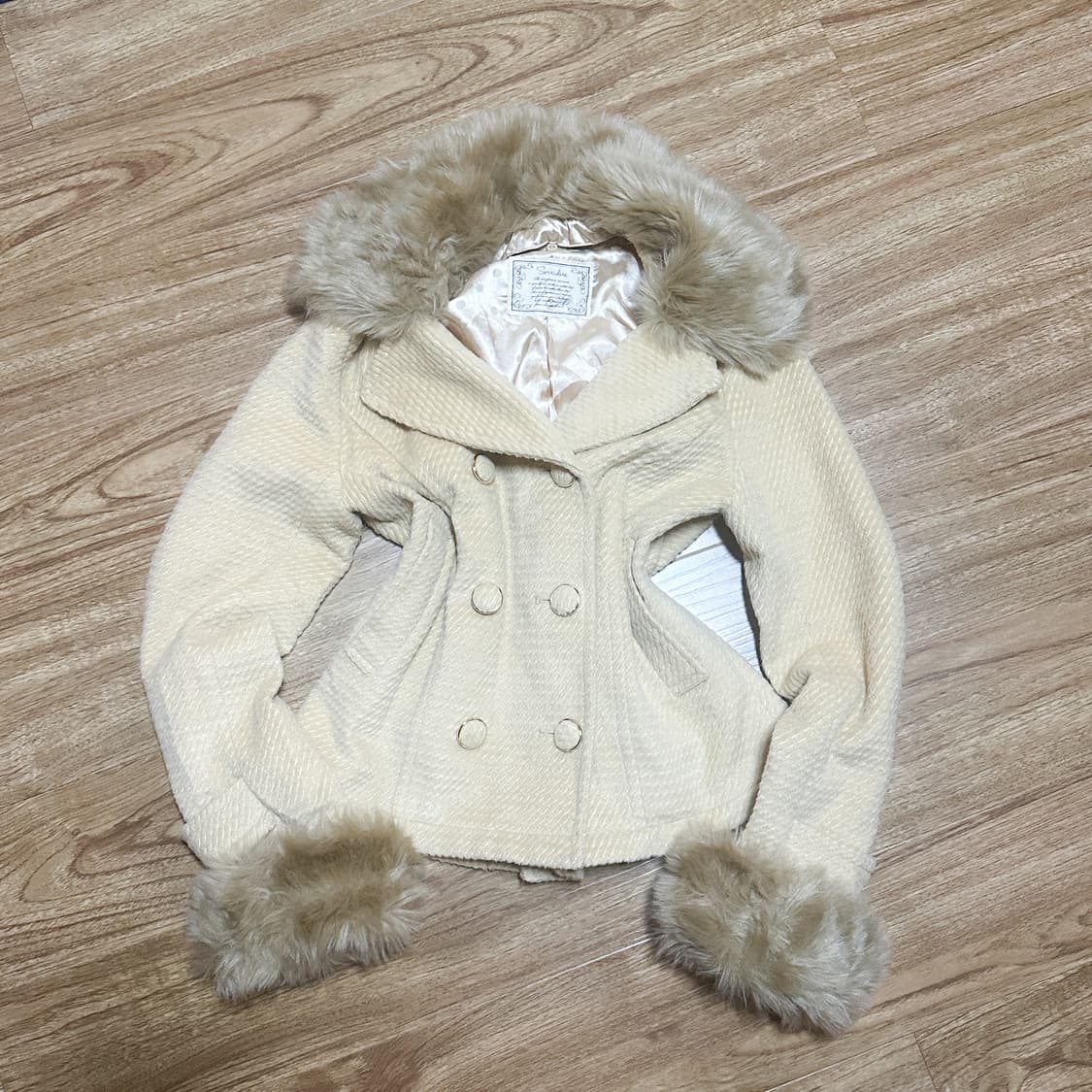 빈티지 라떼 퍼 코트 히메갸루 로걀 히메카지 오네갸루 헤이세이 공겜여주 상품이미지1