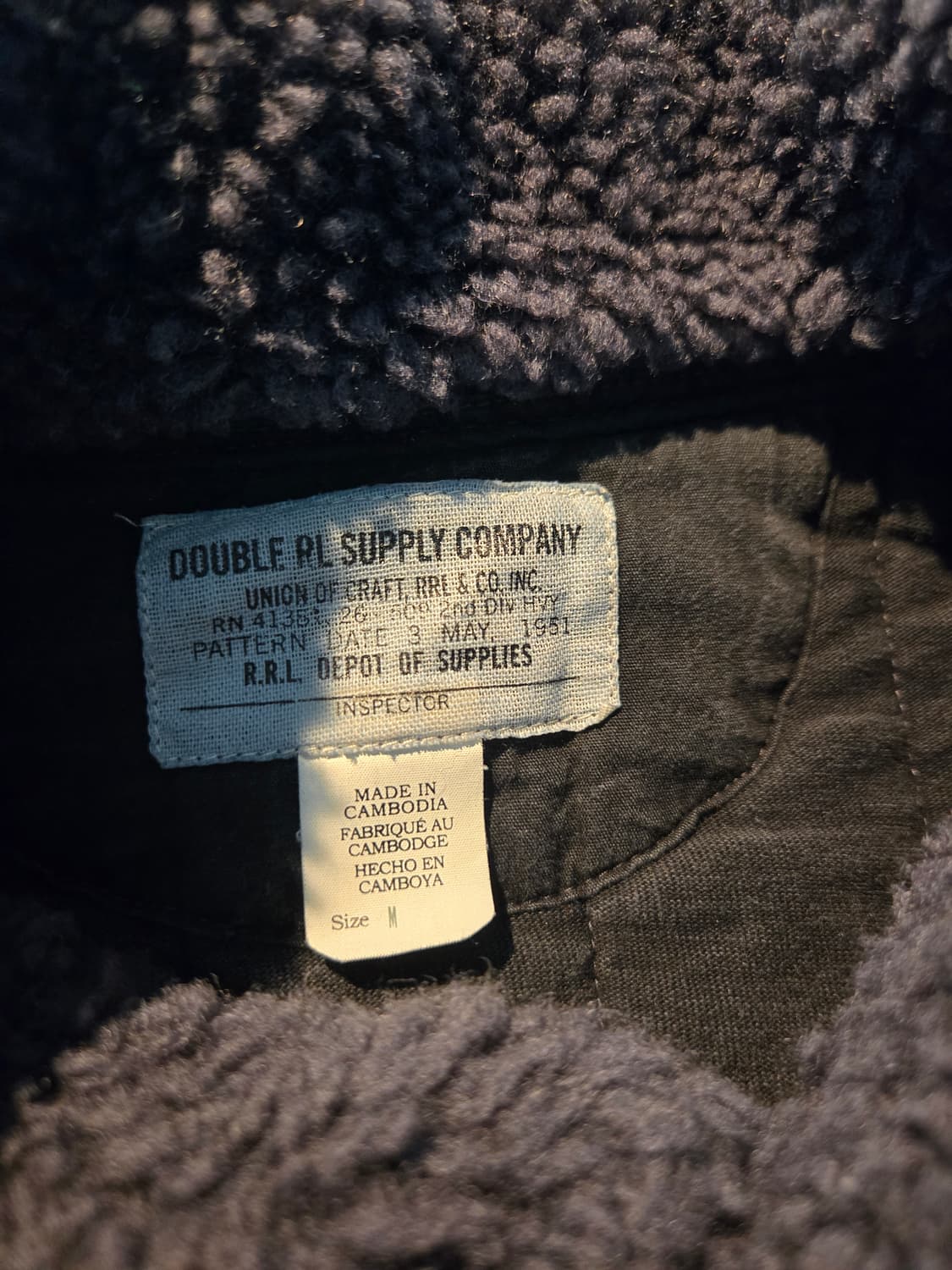 RRL 블랙 플리스 퀄팅 저지 자켓 상품이미지2