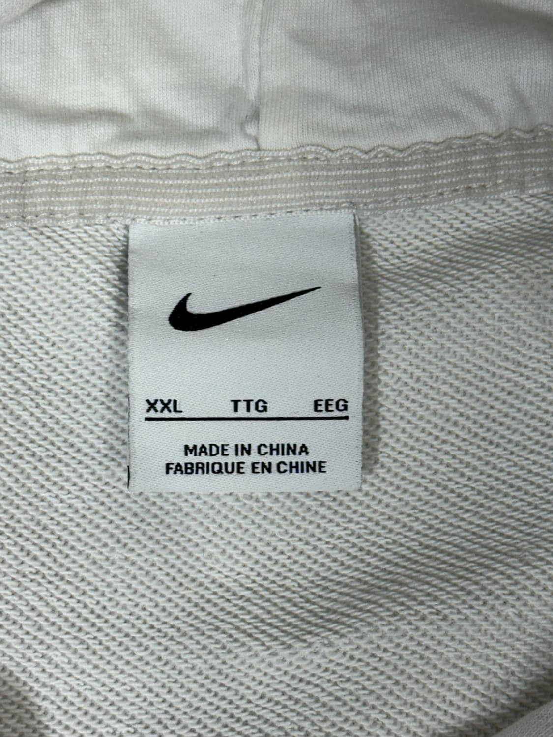 나이키 빅 로고 화이트 미드 스우시 오버핏 후드티 XXL 상품이미지7