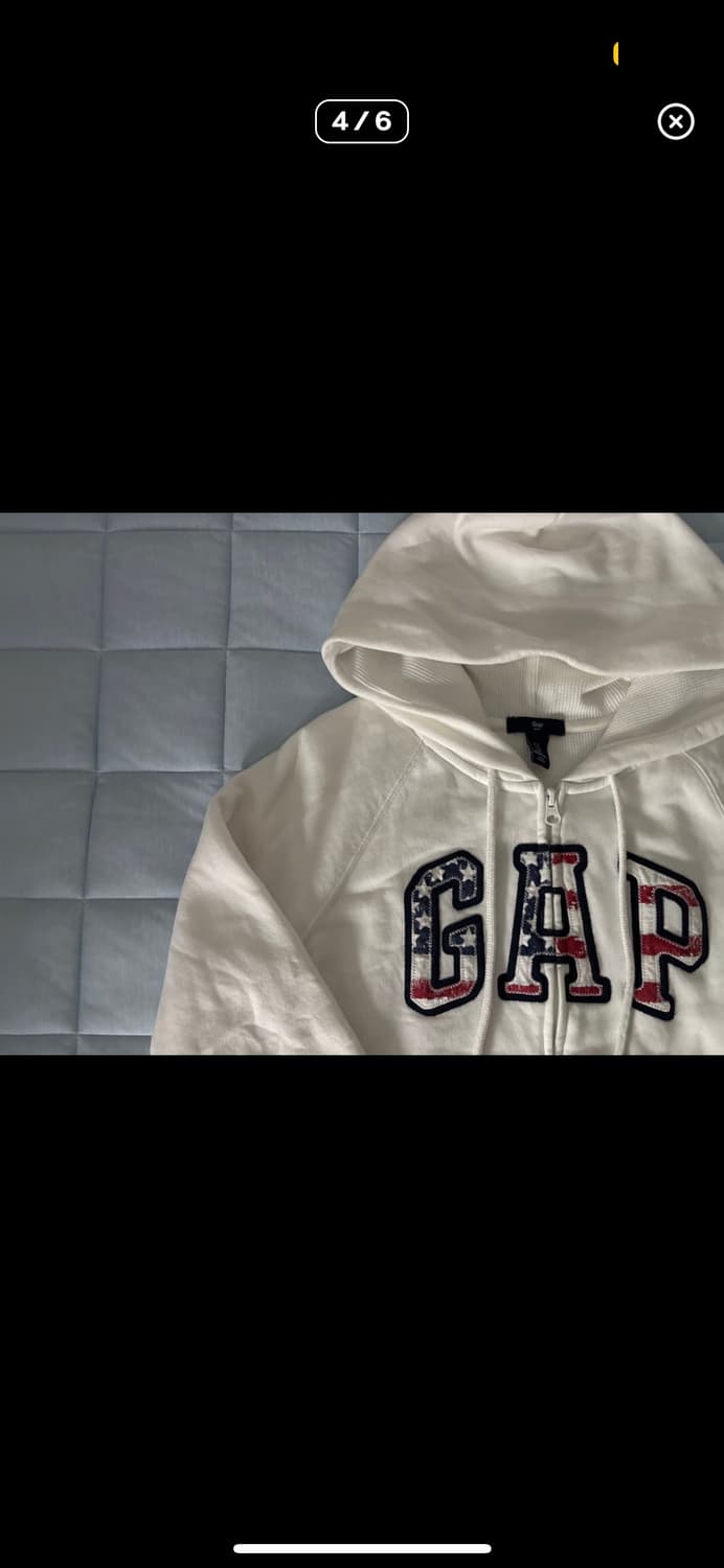 GAP 성조기 후드집업 흰색 상품이미지4