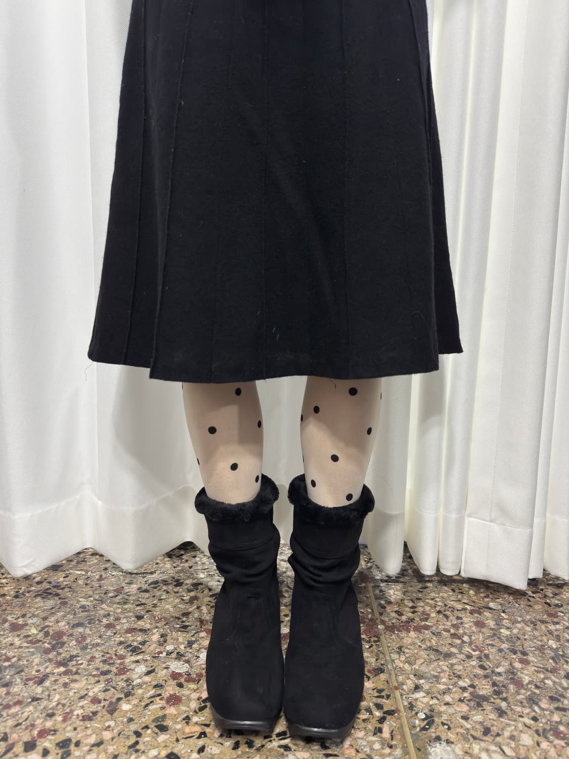 glitter star wrinkle fur boots 상품이미지2