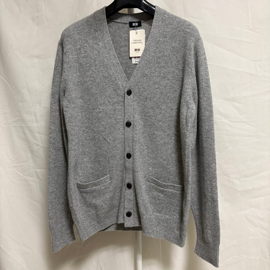 (새제품) 유니클로 램스울 가디건 / 그레이, M 상품이미지1