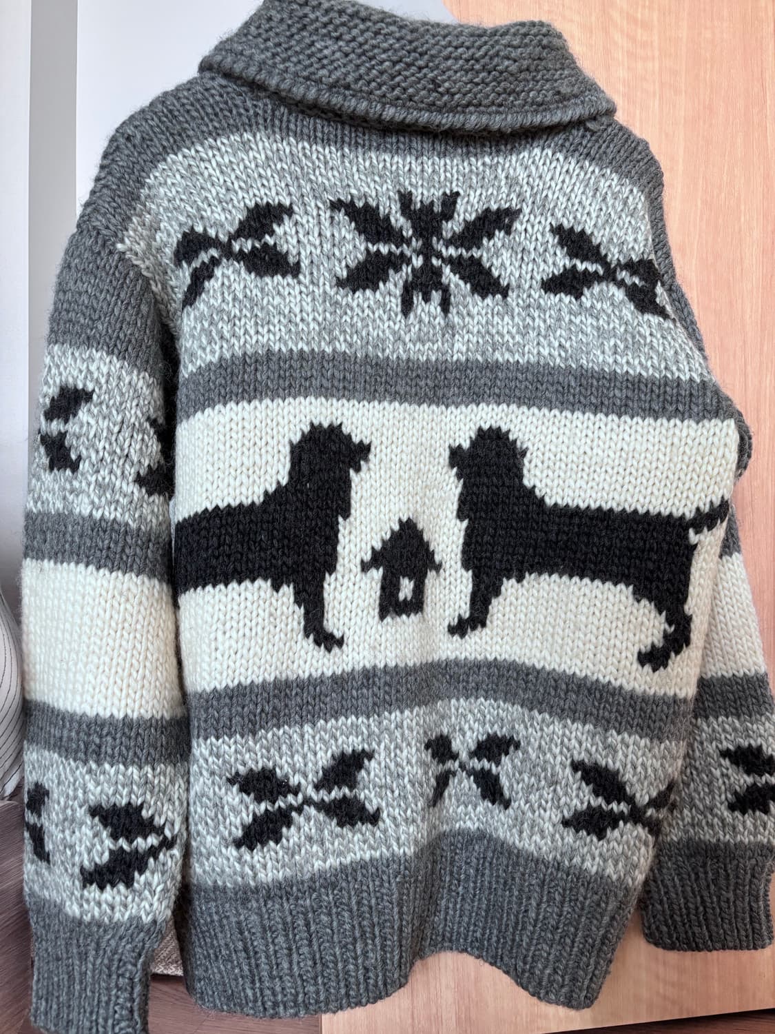 빈티지 대장템 퍼스트다운 리트리버 눈꽃 코위찬 집업 상품이미지6