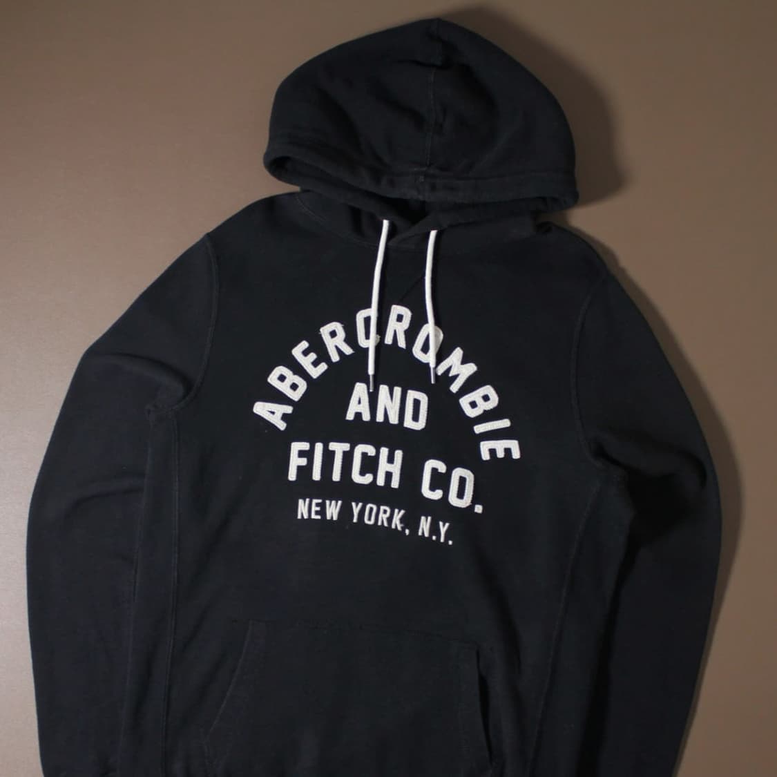 Abercrombie 아베크롬비 기모 블랙 후드티 상품이미지2