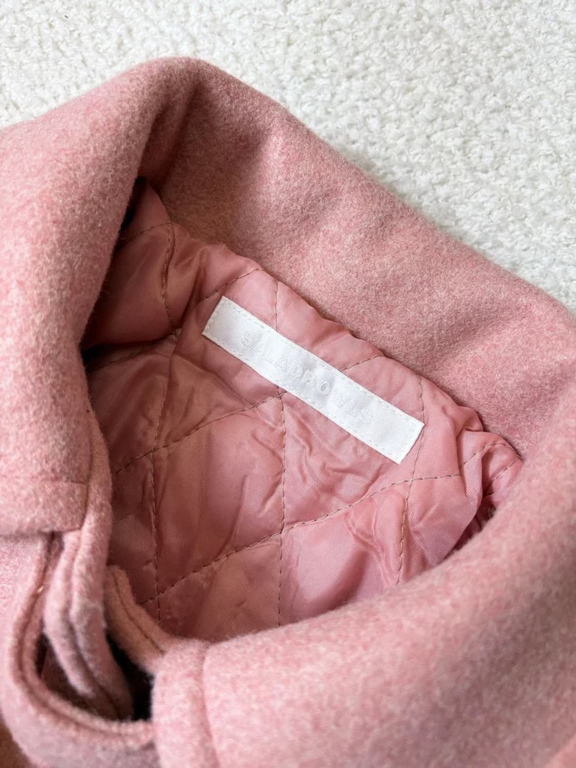 샐러드볼즈 우먼 핑크 오버핏 더플 코트 PN6829 상품이미지3