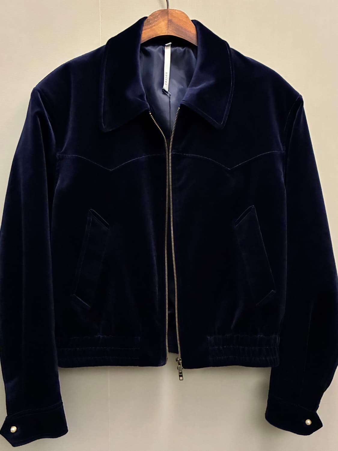 (50/105)Noirer 노이어 벨벳 웨스턴 크롭자켓 네이비 상품이미지8