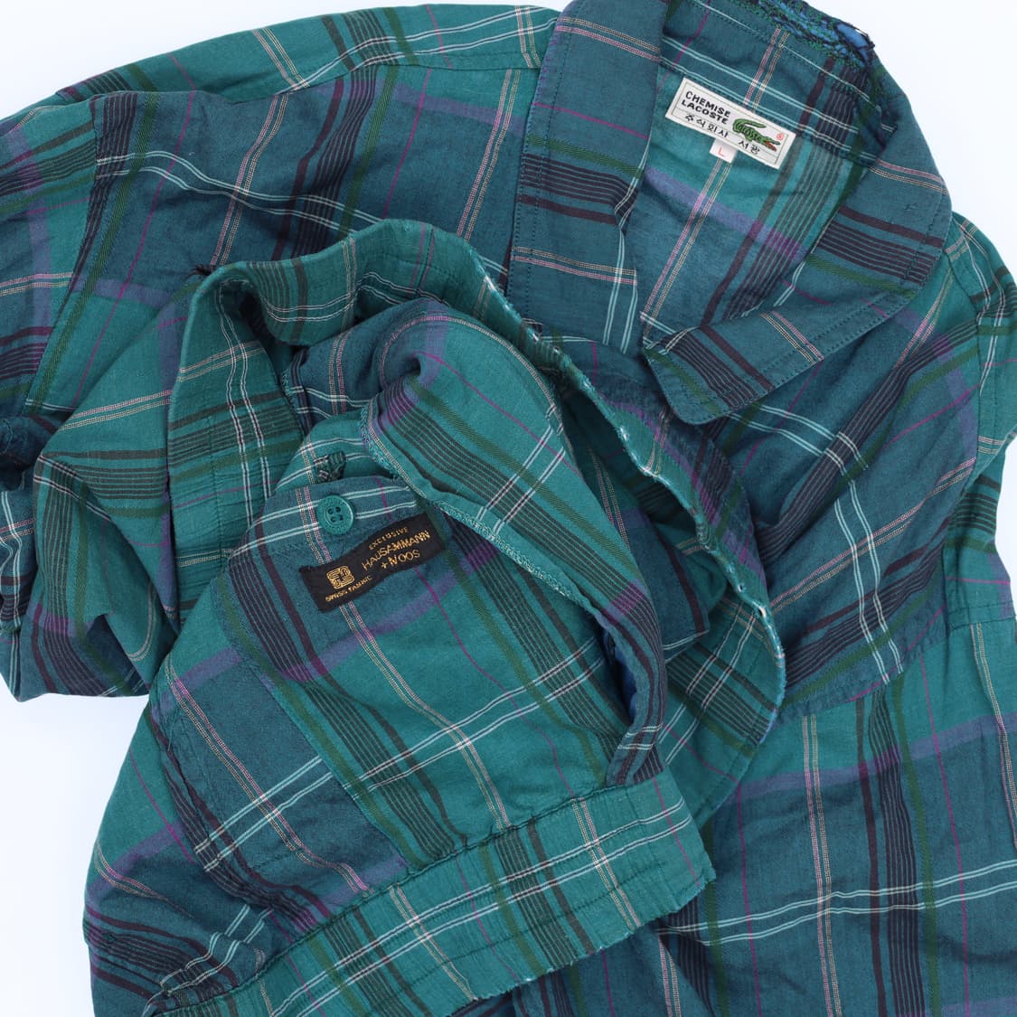 [L] 라코스테 빈티지 체크 블루종 자켓 0112J 상품이미지5