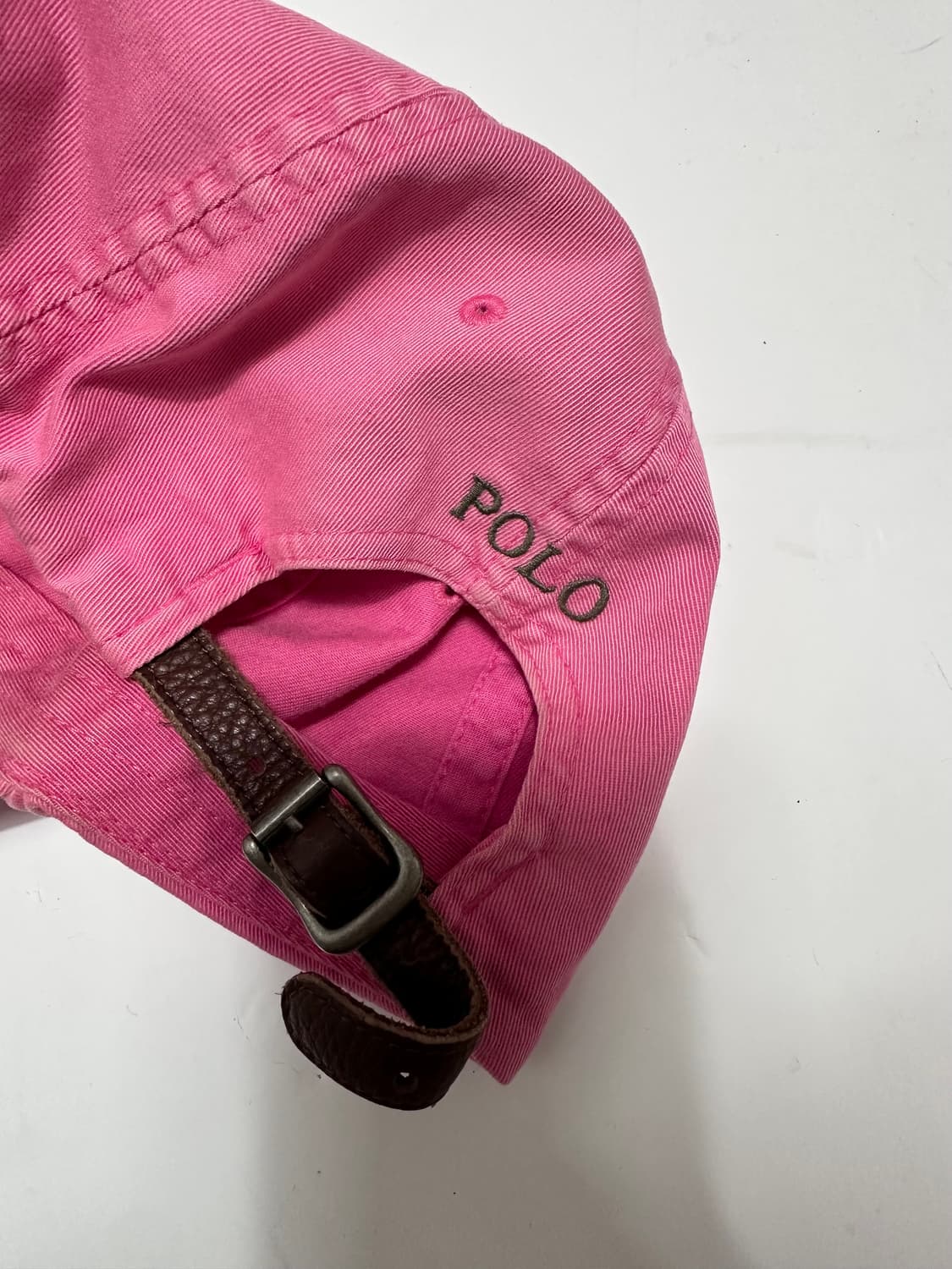 폴로 랄프로렌 가죽스트랩 핑크 볼캡 상품이미지4