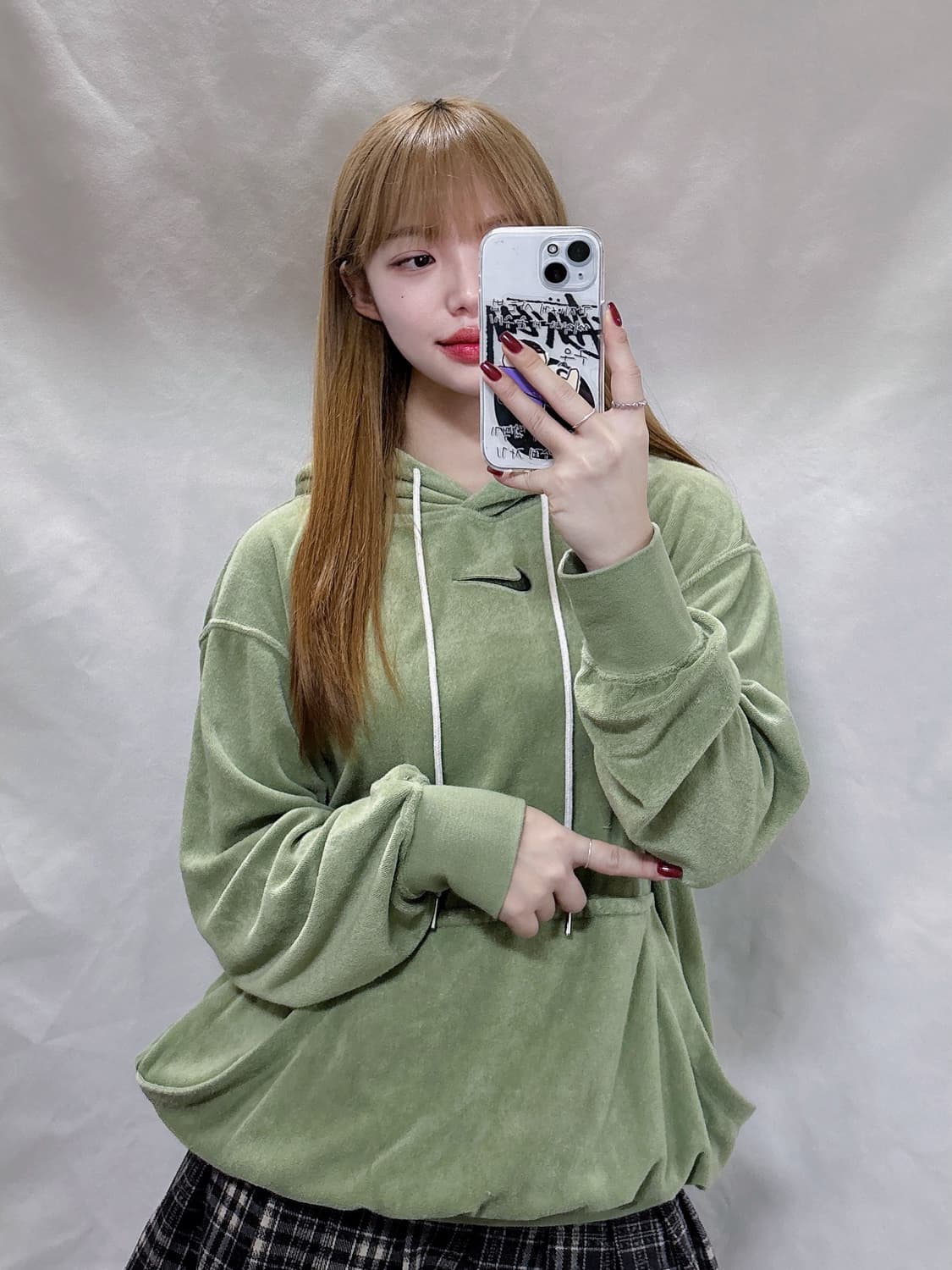 나이키 그린 미드스우시 테리 후드  상품이미지1