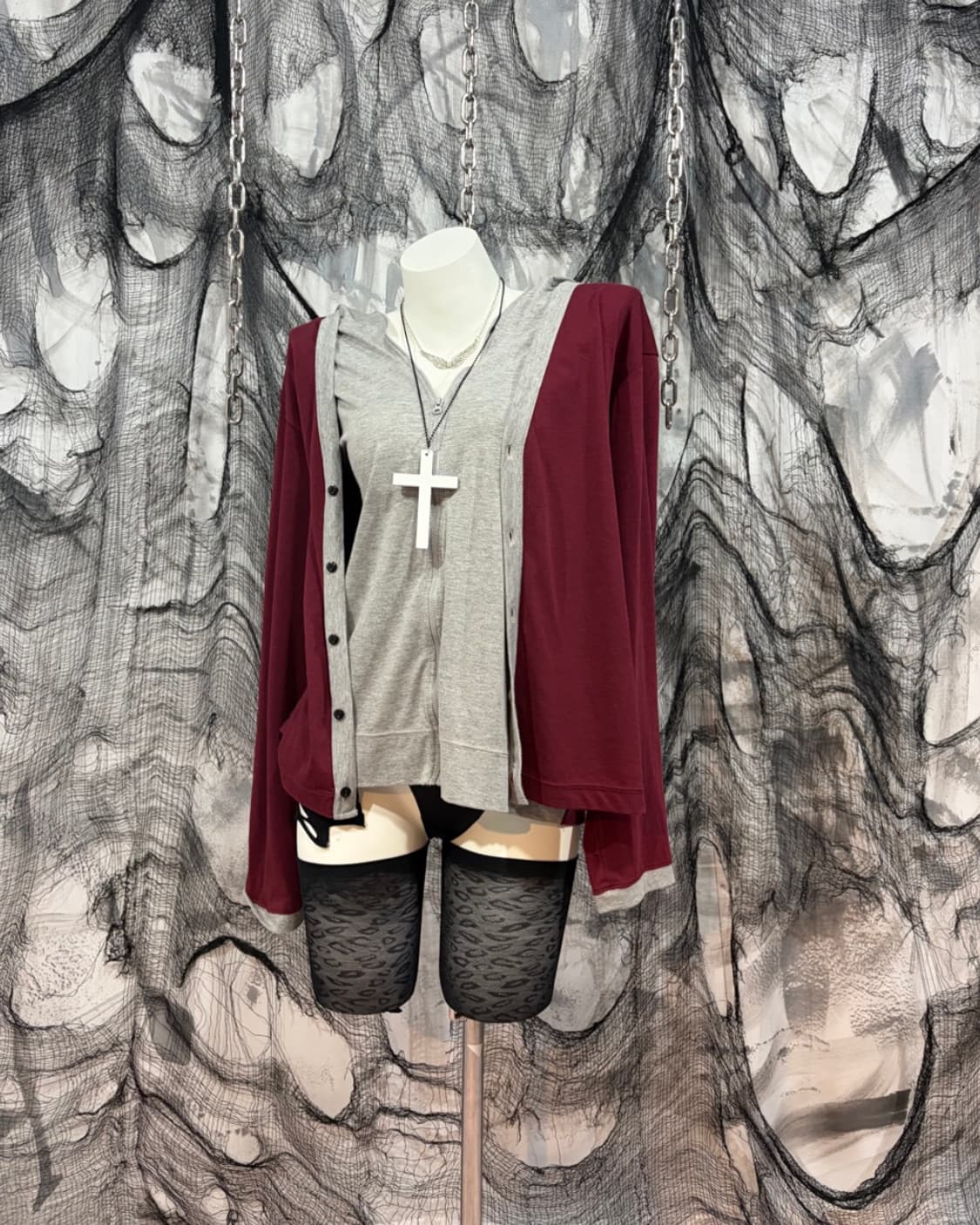 rockchic Layered Cardigan hoodie  상품이미지2