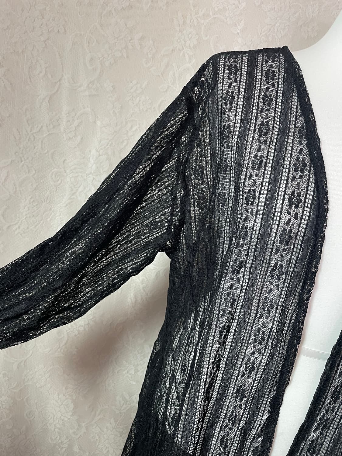 빈티지 블랙 레이스 로브 가디건 상품이미지3