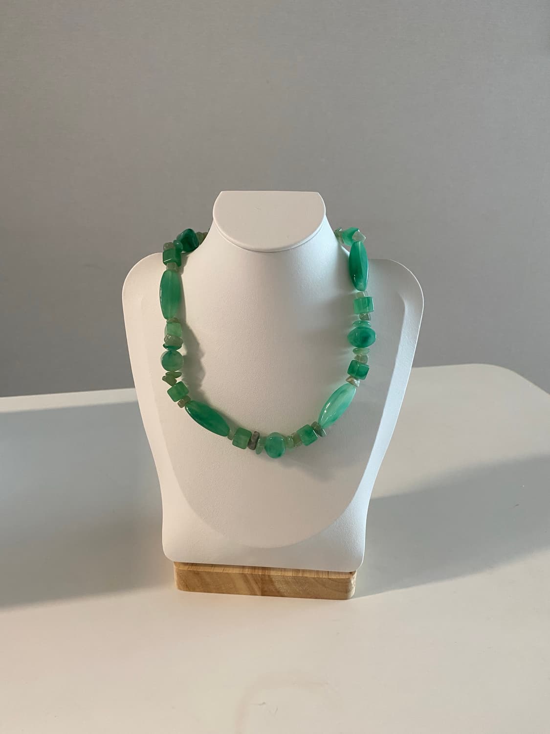 일본 빈티지 그린 비즈 목걸이 상품이미지6