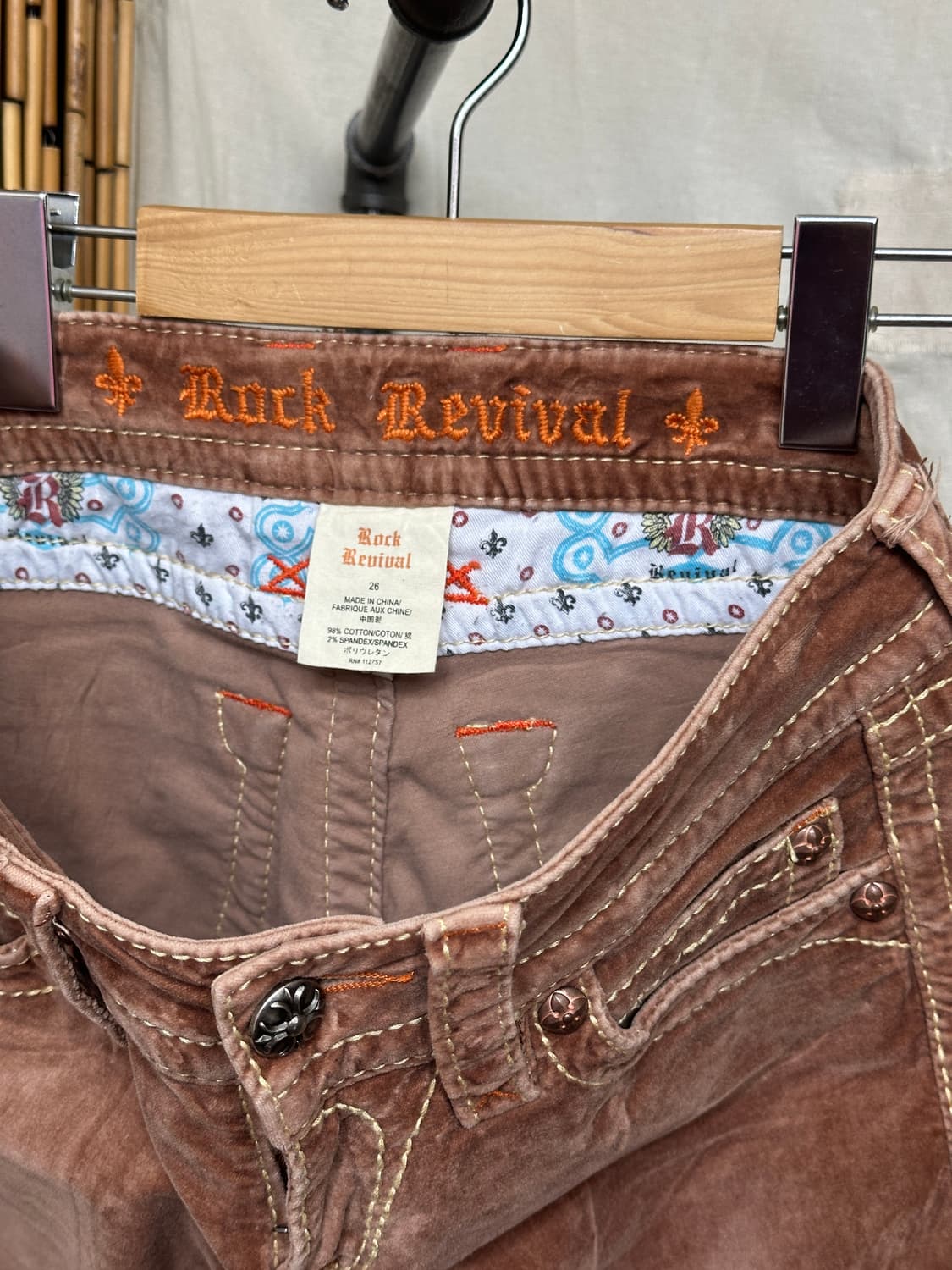 rock revival velvet low waist pants 상품이미지7