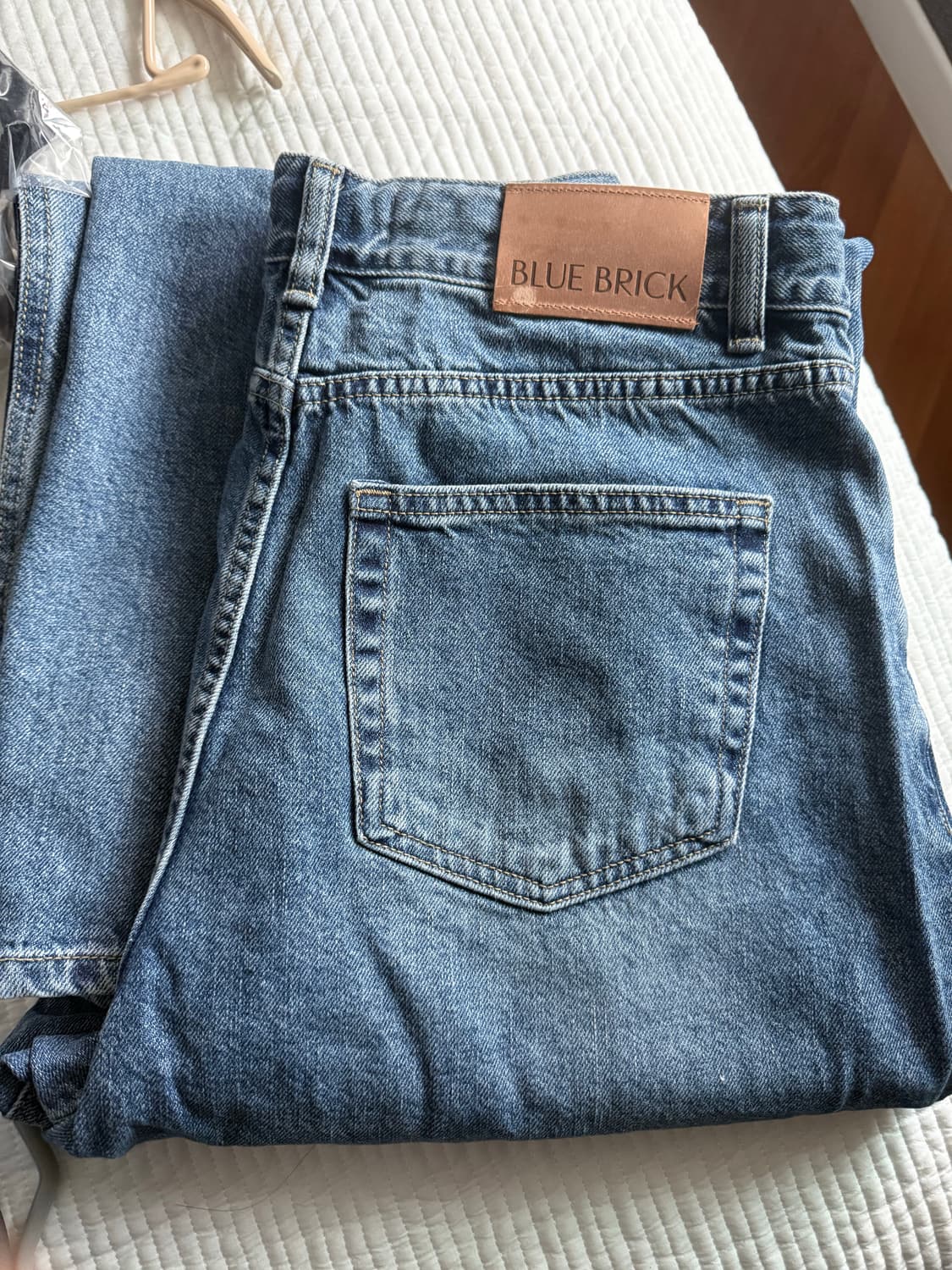 새)블루브릭 String wide denim (middle blue) 상품이미지4