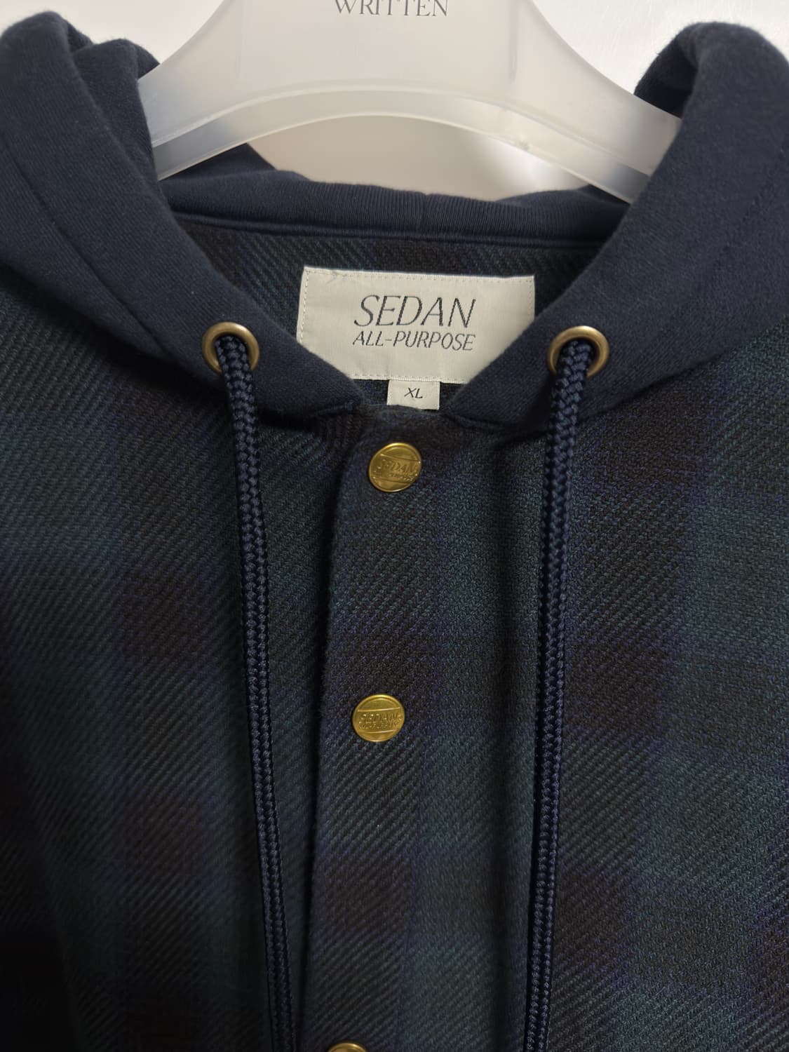 24FW 세단 올 퍼포즈 플란넬 후디 블랙와치 XL 상품이미지3