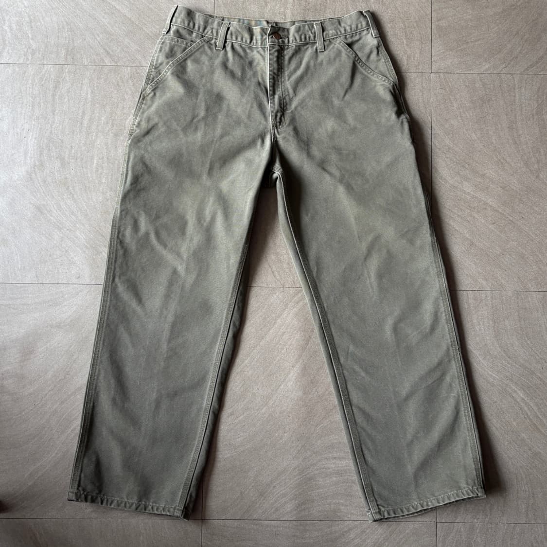 칼하트 정품 오리지널 모스 그린 카펜터 팬츠 상품이미지1