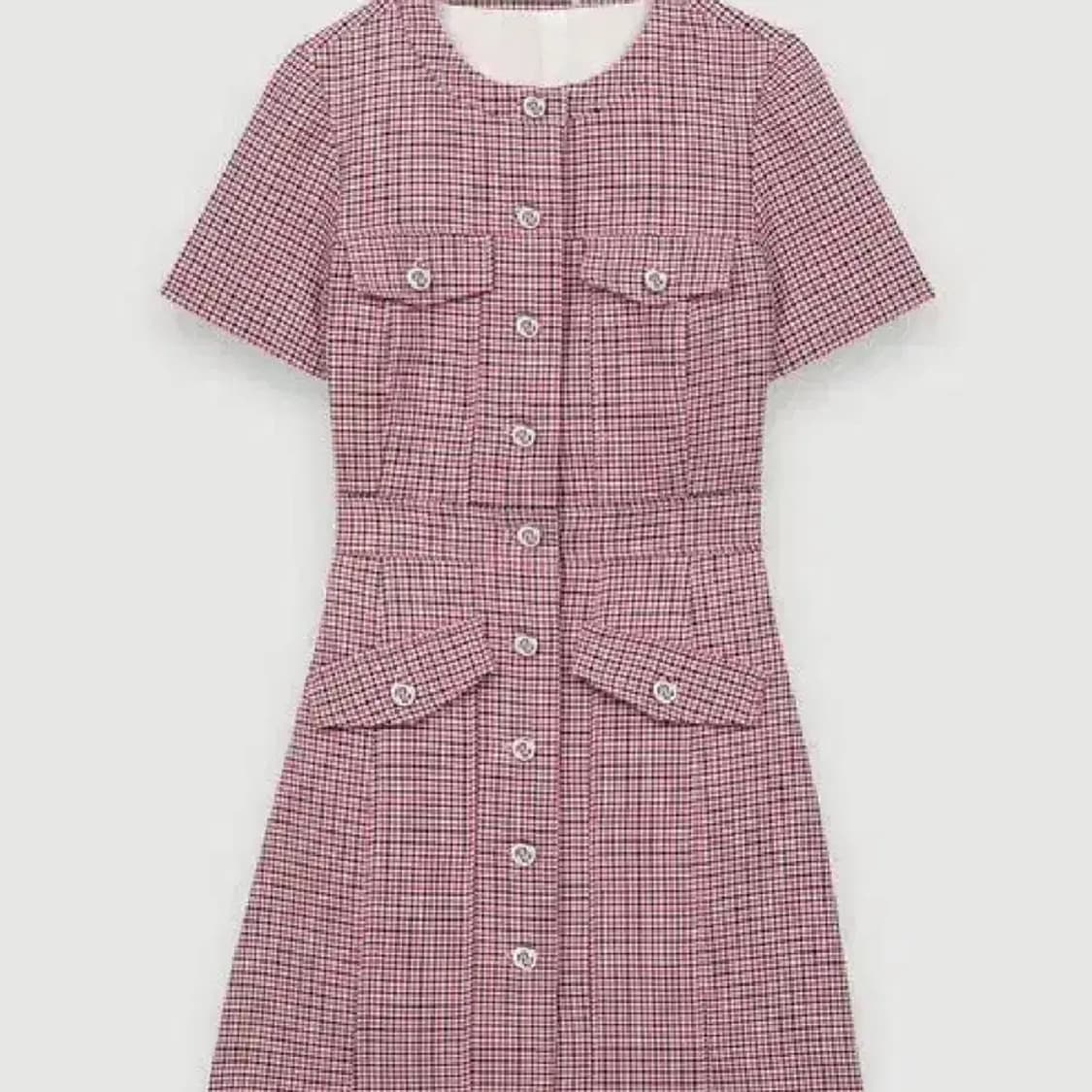 (새상품) 마쥬 하운드투스 패턴 핑크 원피스 34사이즈 상품이미지7