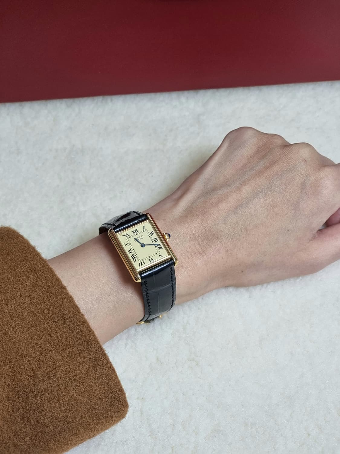 까르띠에 빈티지 탱크머스트 L 샴페인다이얼 디버클 시계 02년 남여공용 상품이미지8